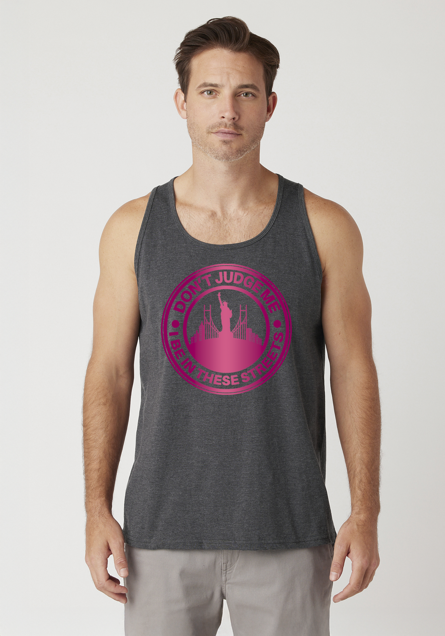 Charcoal Heather Men's Tank Top - The City