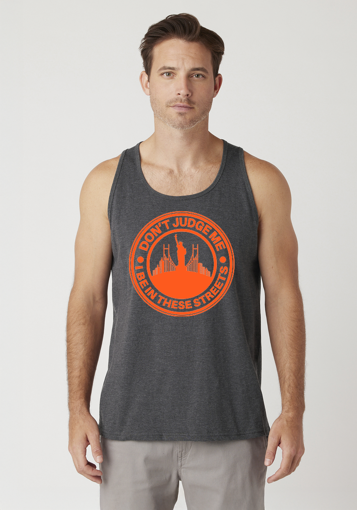 Charcoal Heather Men's Tank Top - The City