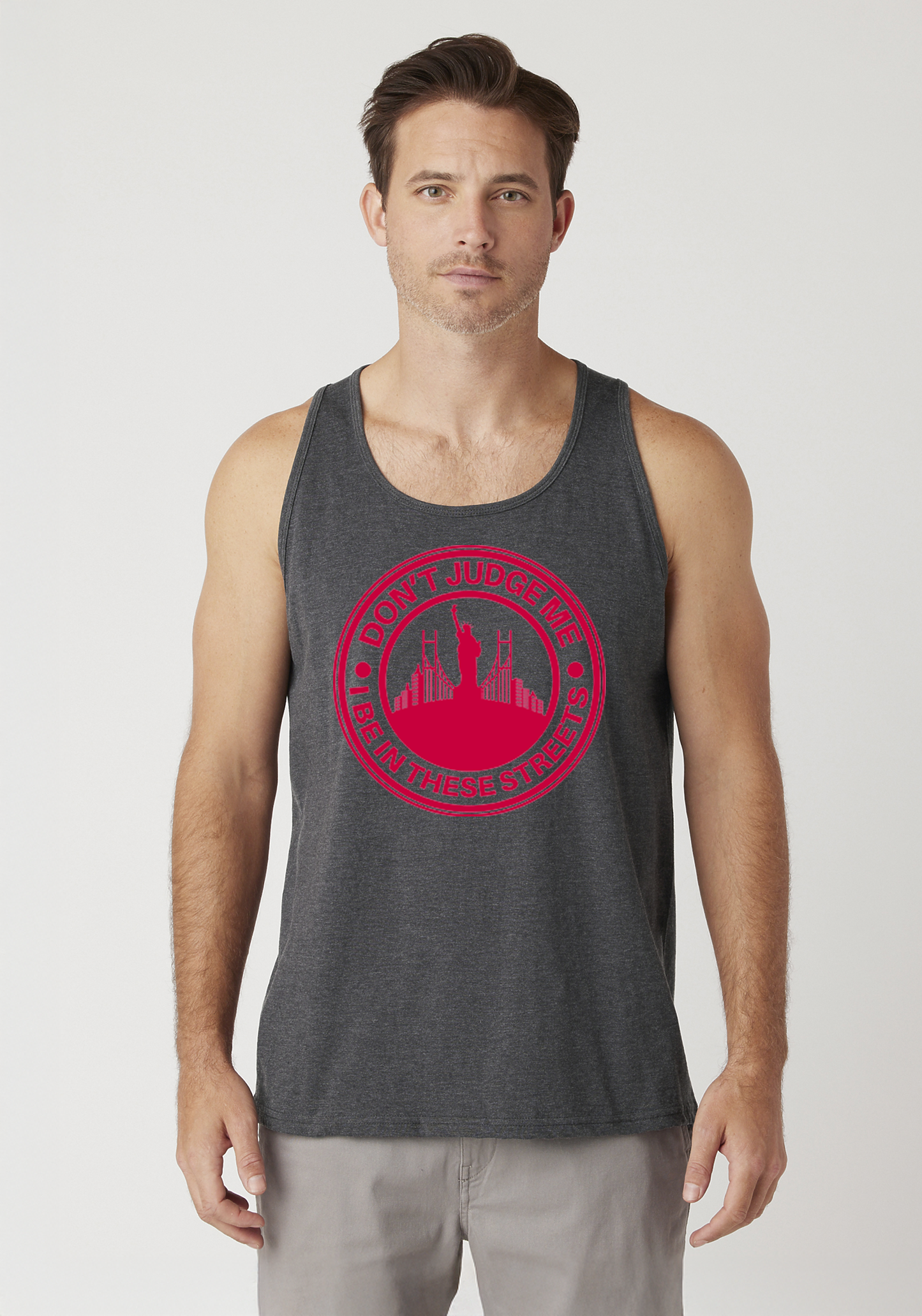 Charcoal Heather Men's Tank Top - The City