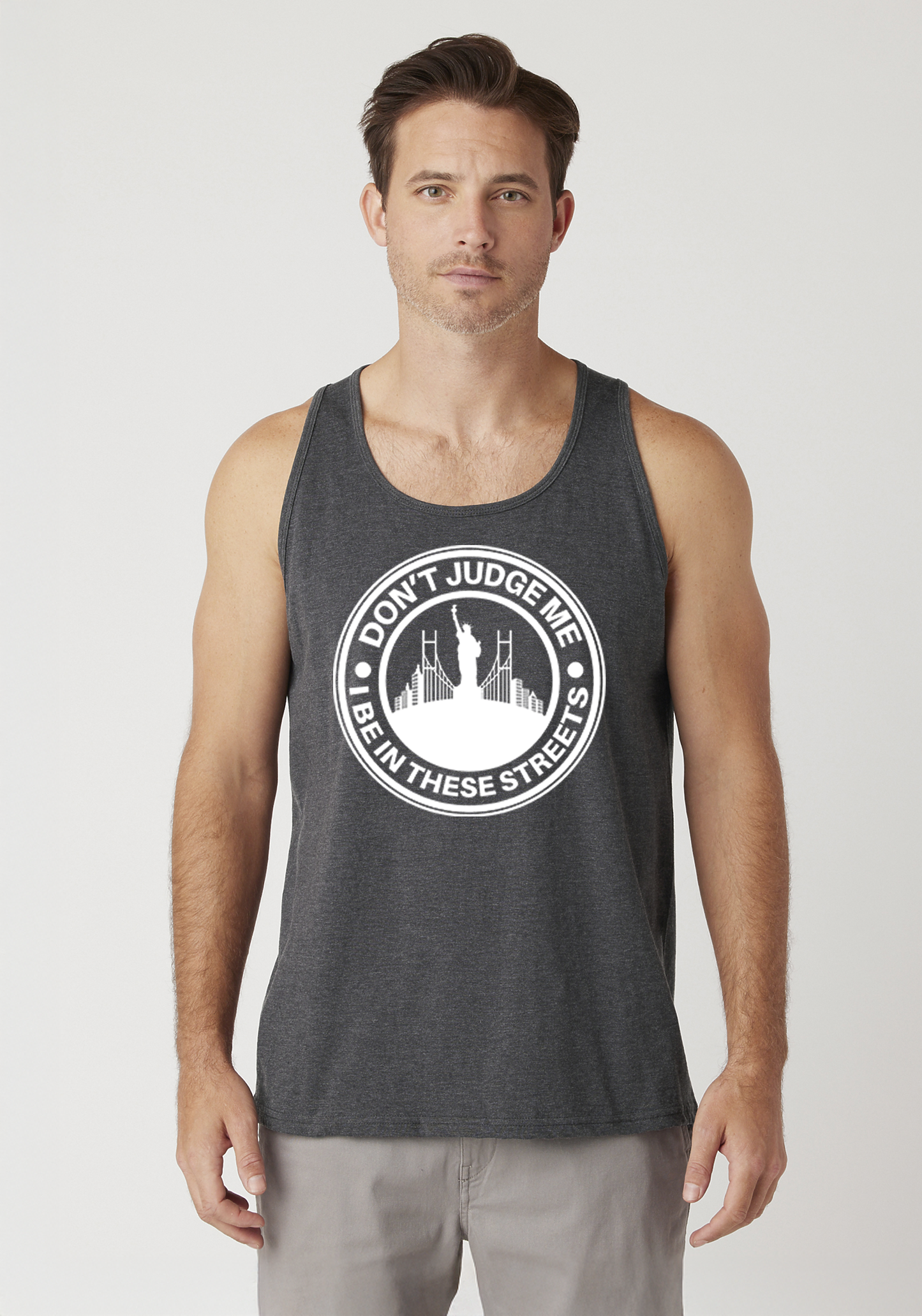 Charcoal Heather Men's Tank Top - The City
