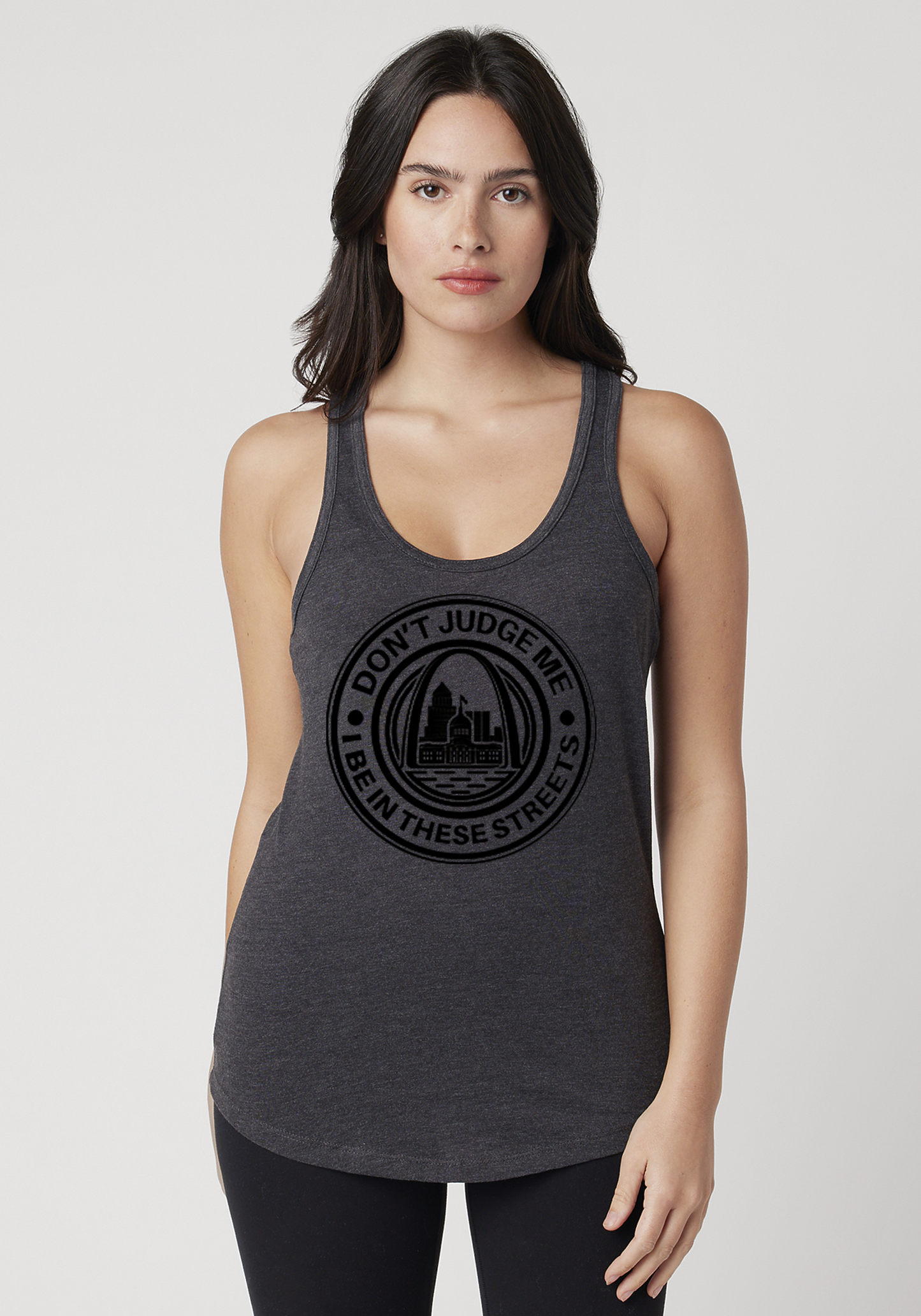 Charcoal Heather Women's Racerback Tank - The Lou