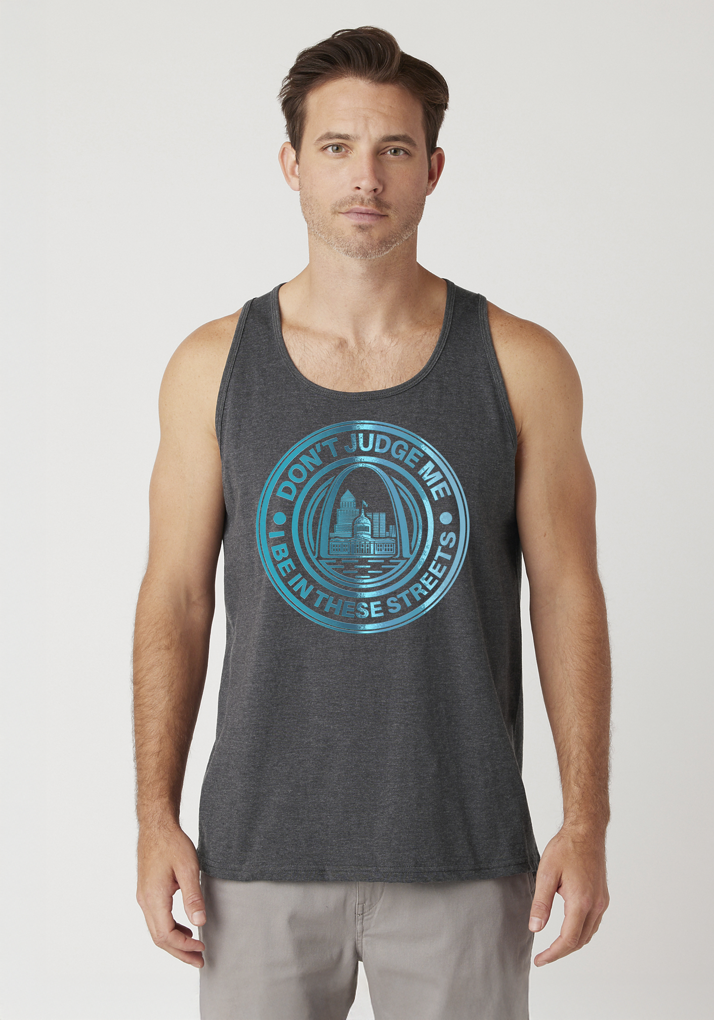 Charcoal Heather Men's Tank Top - The Lou