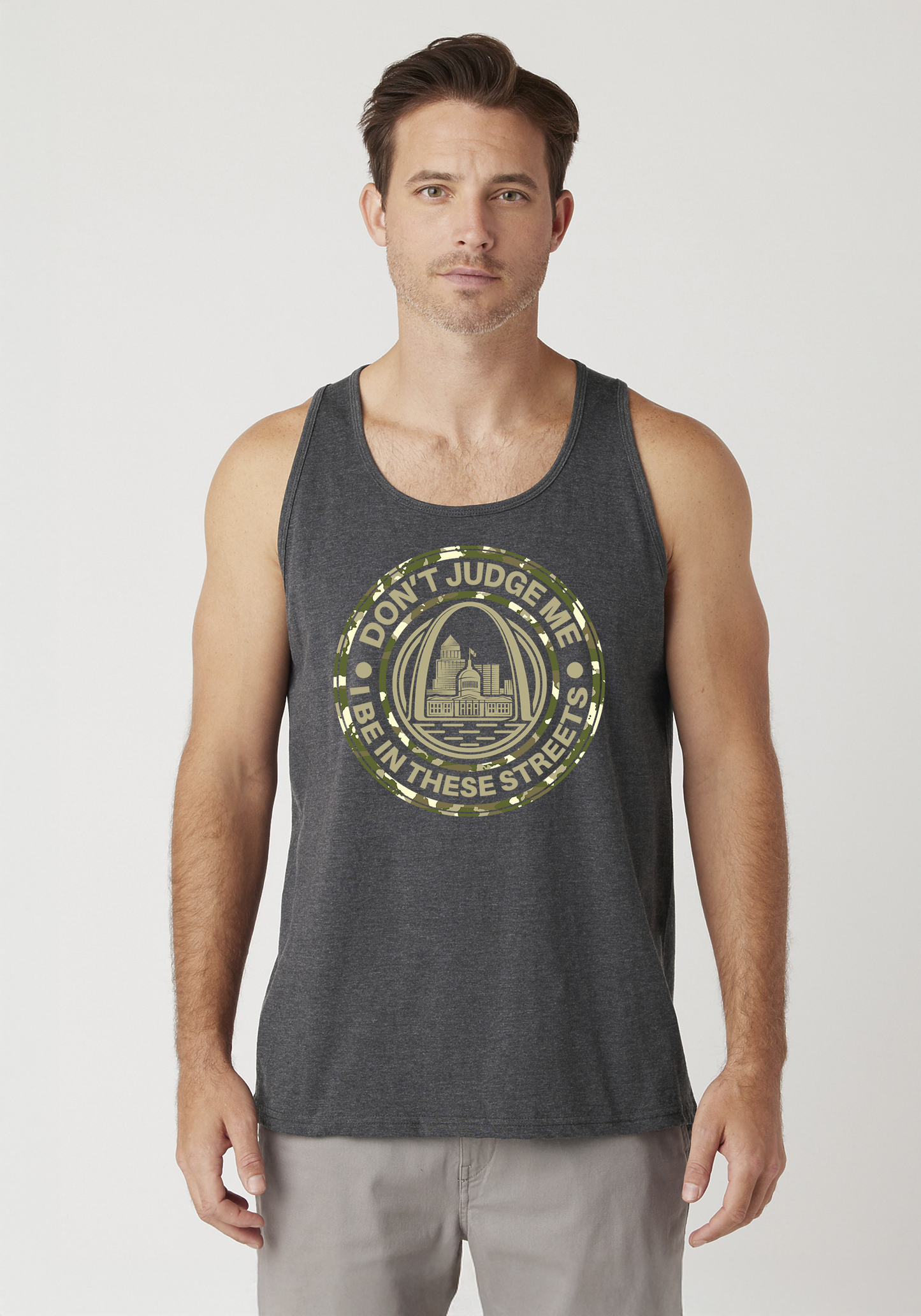 Charcoal Heather Men's Tank Top - The Lou