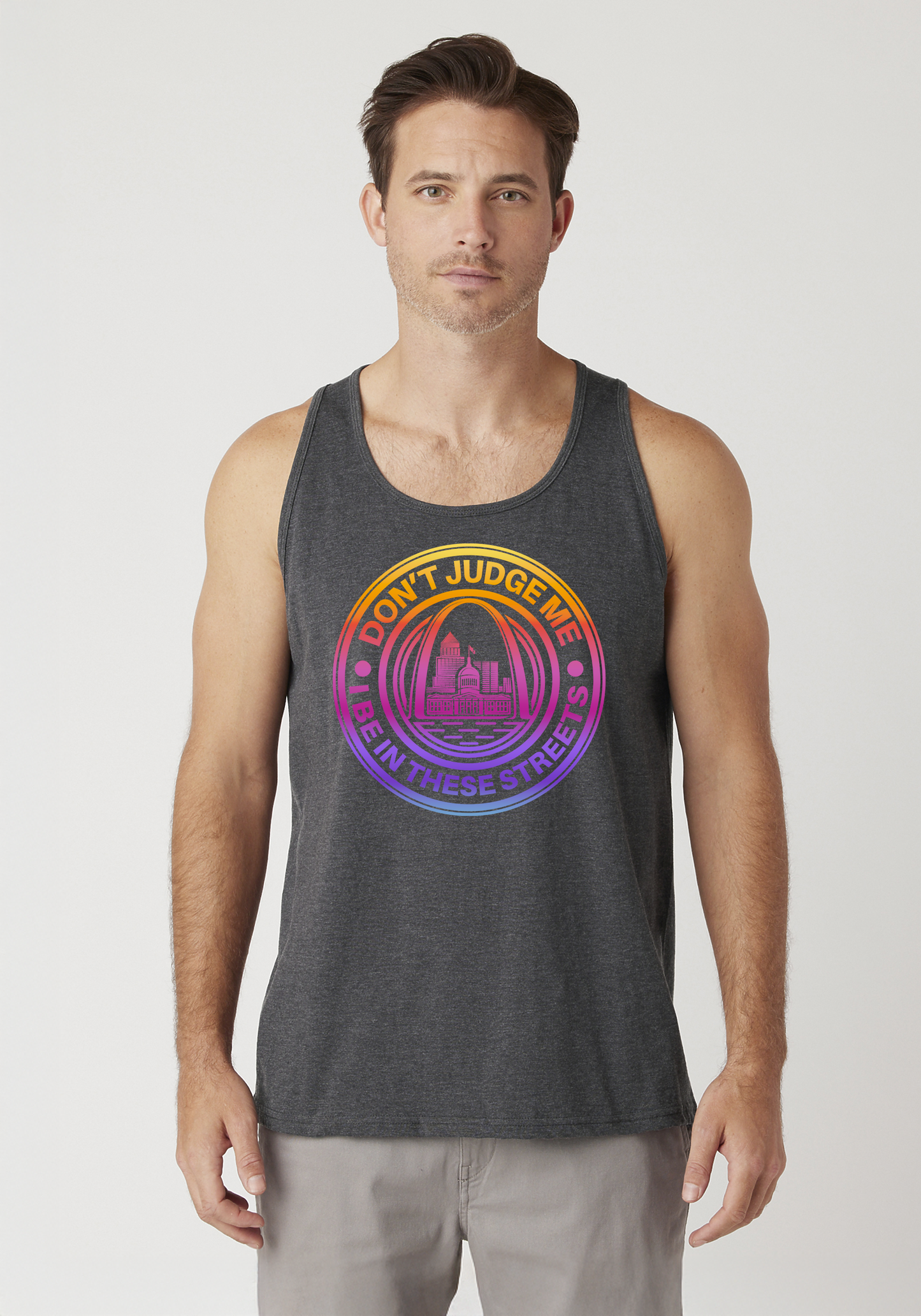 Charcoal Heather Men's Tank Top - The Lou