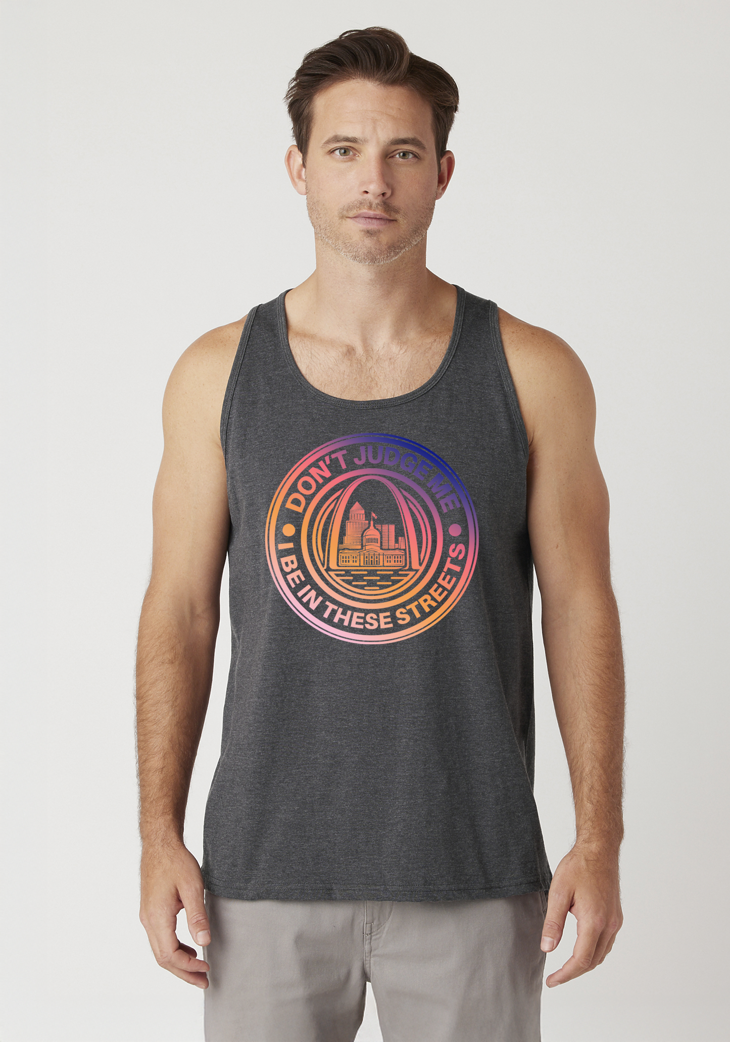 Charcoal Heather Men's Tank Top - The Lou