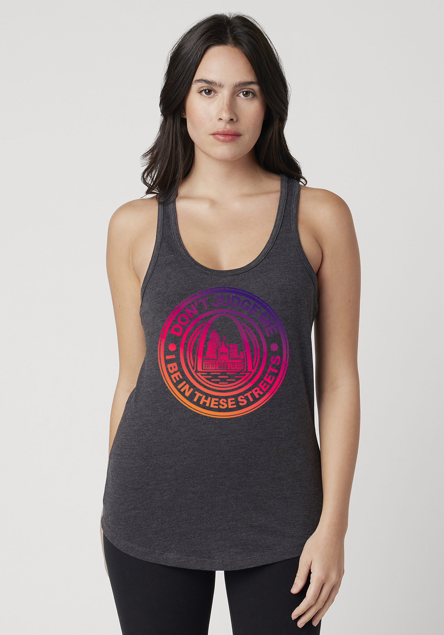 Charcoal Heather Women's Racerback Tank - The Lou