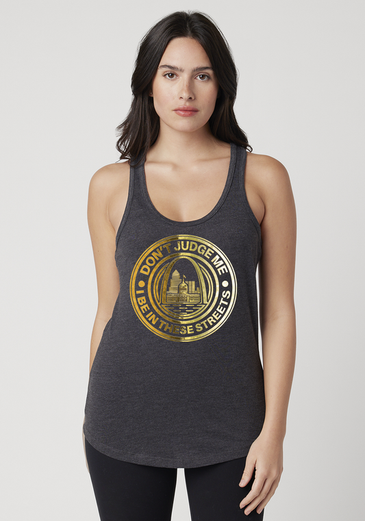 Charcoal Heather Women's Racerback Tank - The Lou