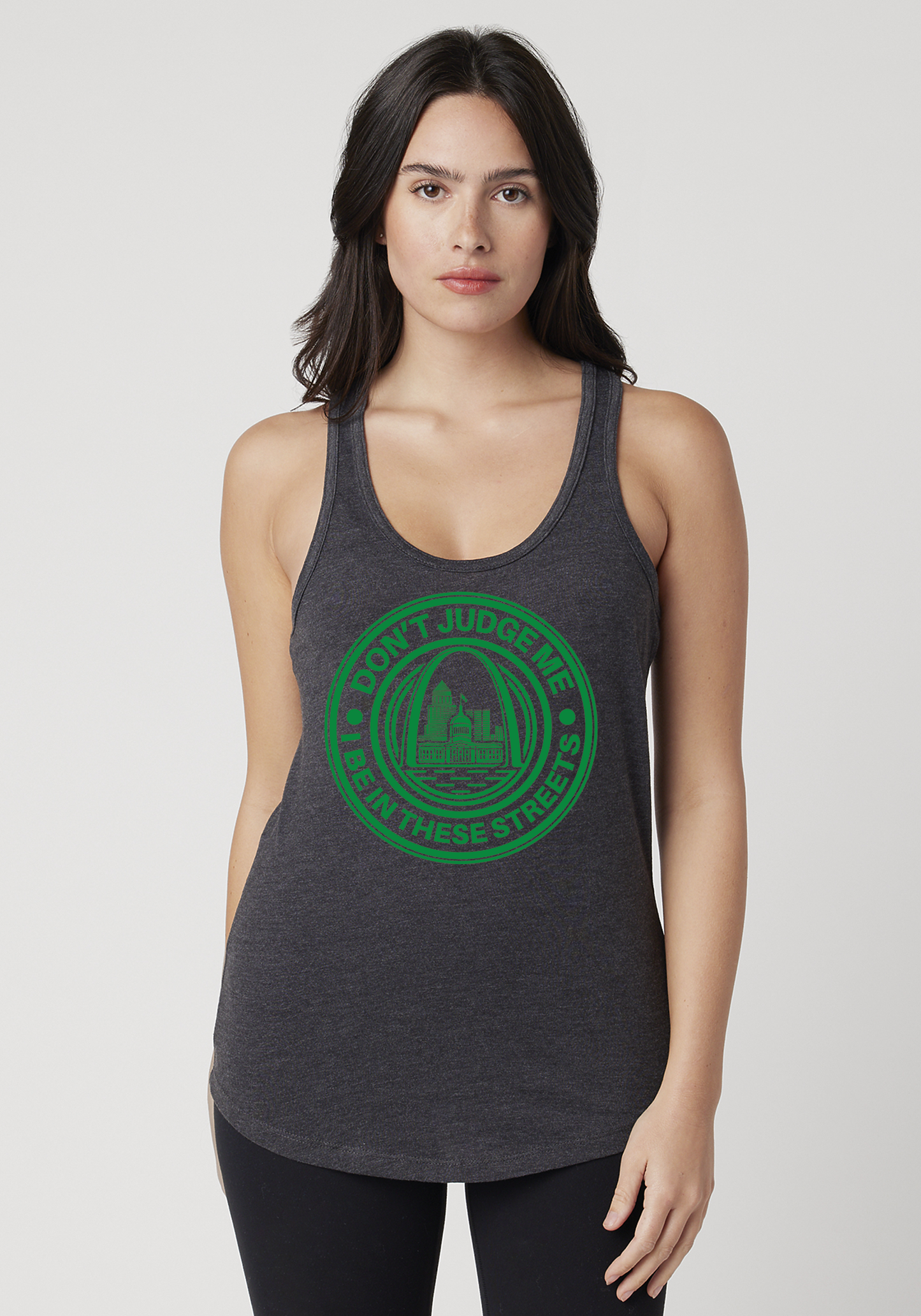 Charcoal Heather Women's Racerback Tank - The Lou