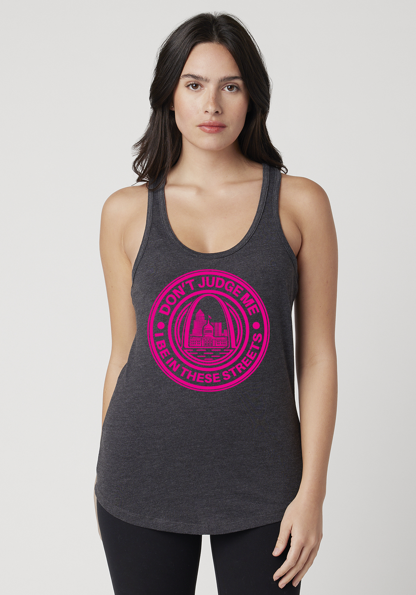 Charcoal Heather Women's Racerback Tank - The Lou