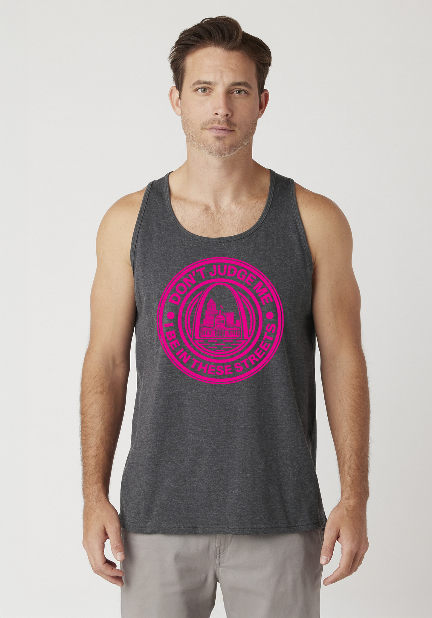 Charcoal Heather Men's Tank Top - The Lou