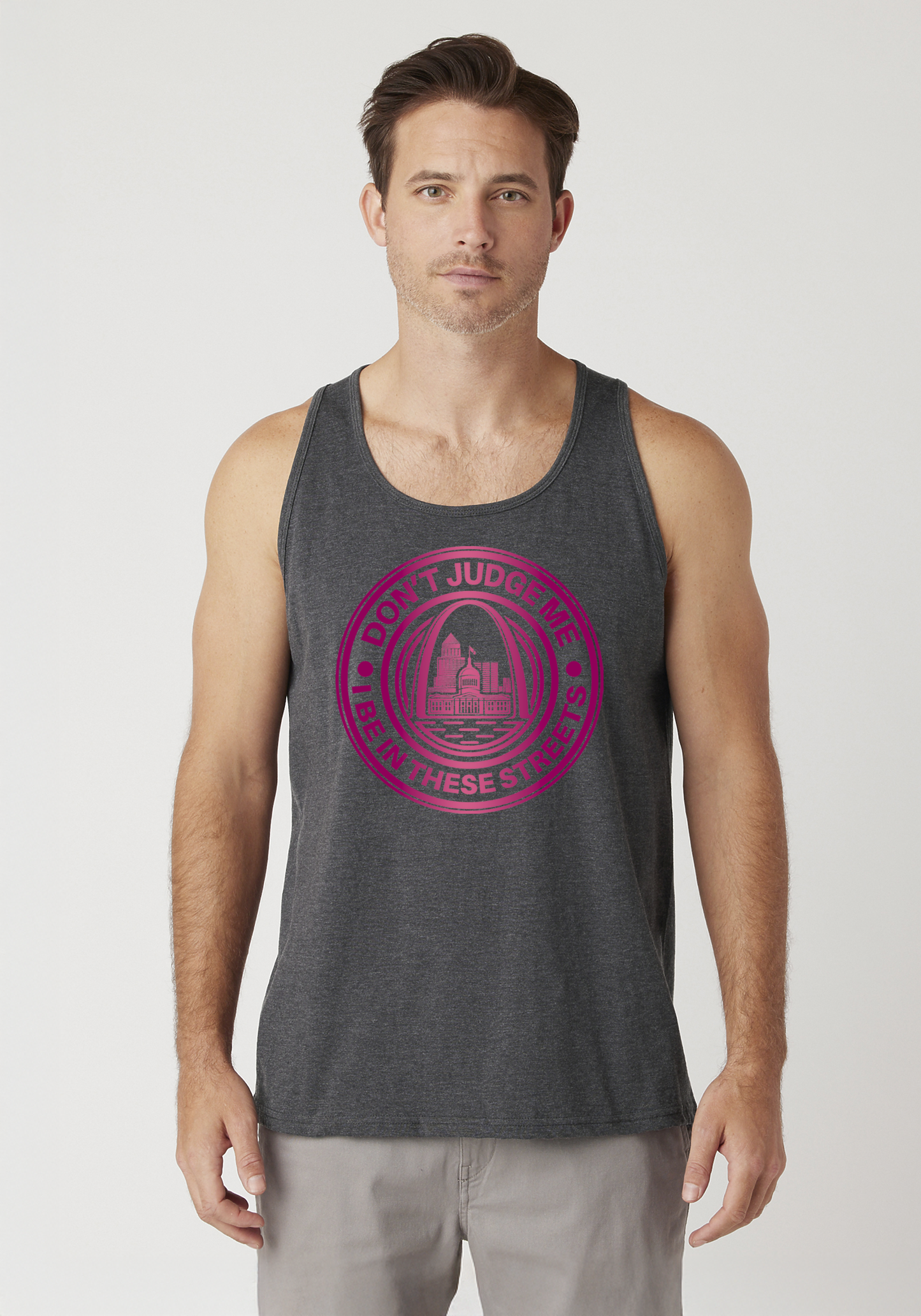 Charcoal Heather Men's Tank Top - The Lou