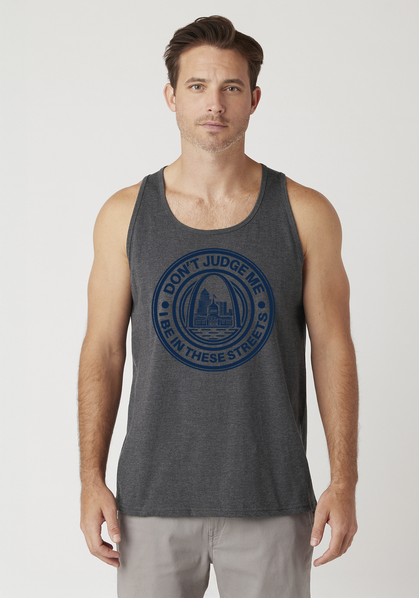 Charcoal Heather Men's Tank Top - The Lou
