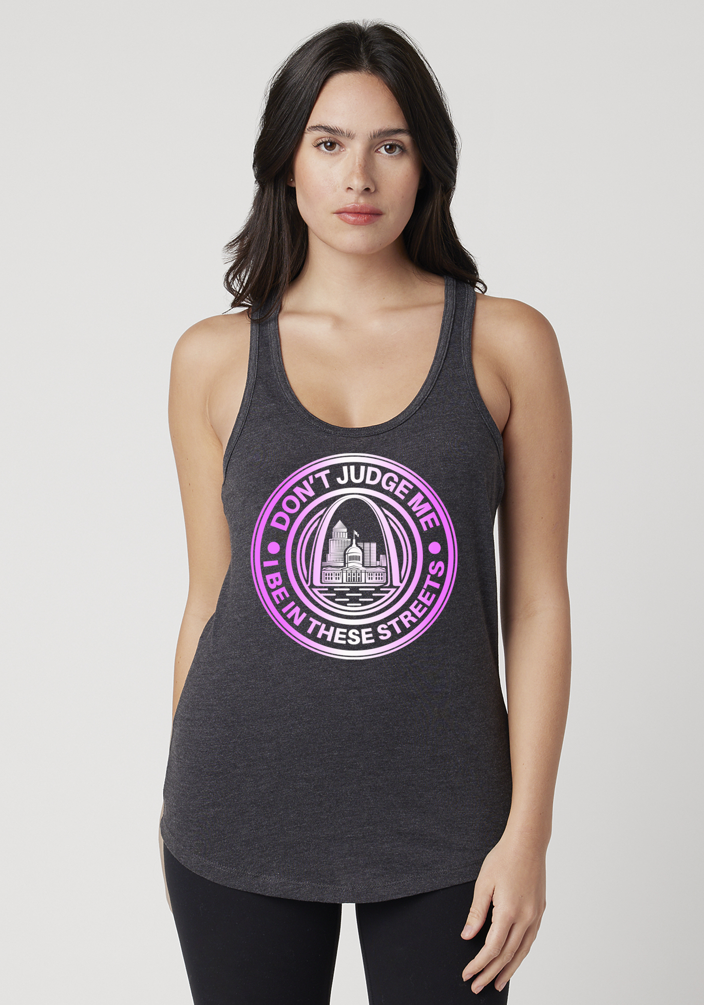 Charcoal Heather Women's Racerback Tank - The Lou