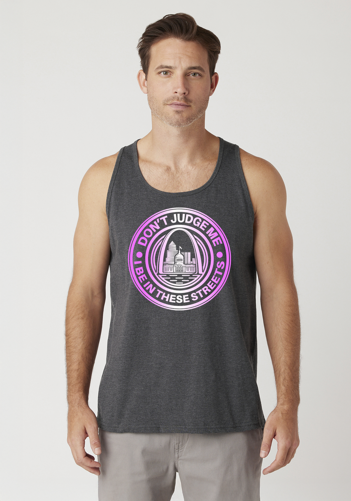 Charcoal Heather Men's Tank Top - The Lou