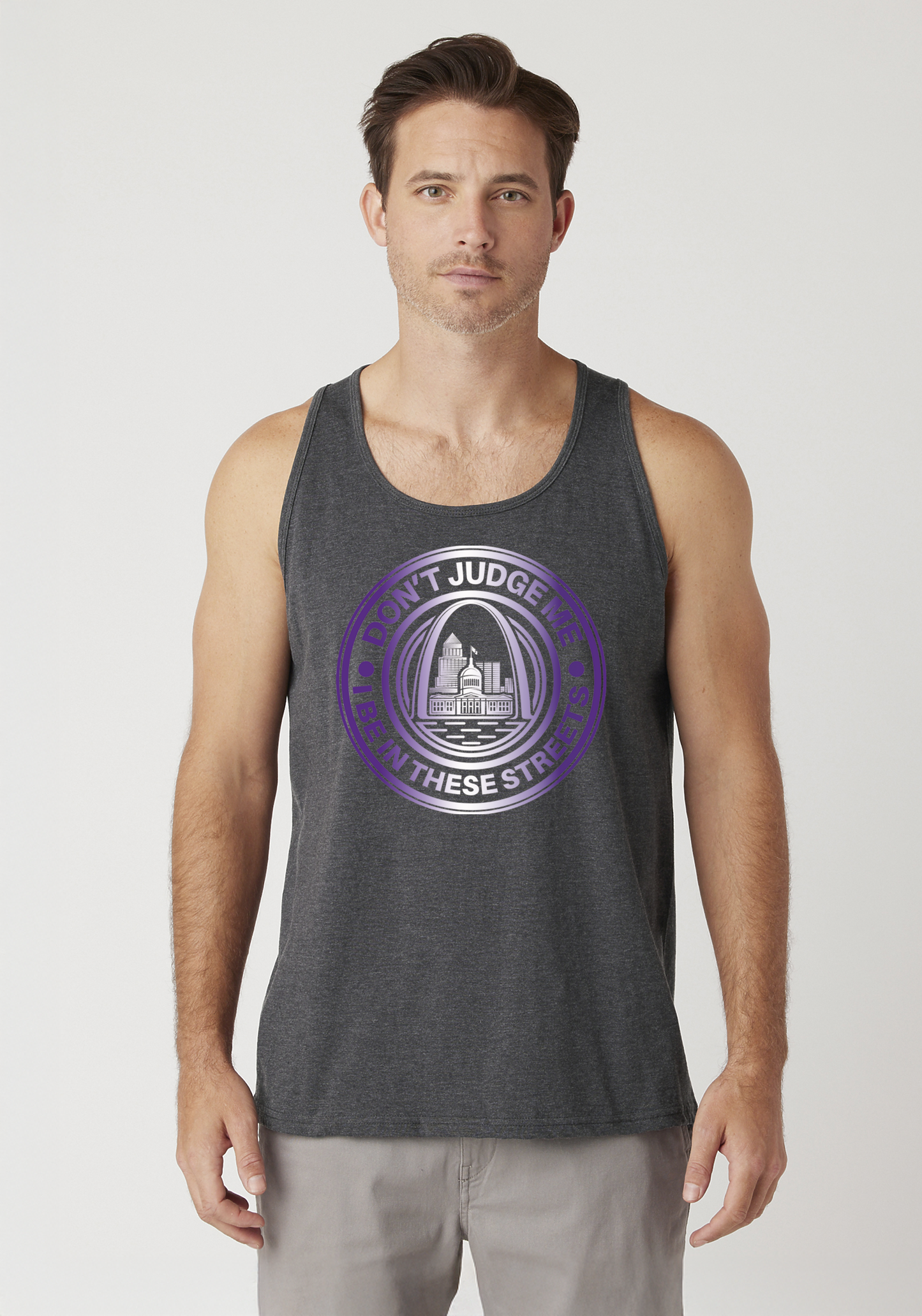 Charcoal Heather Men's Tank Top - The Lou