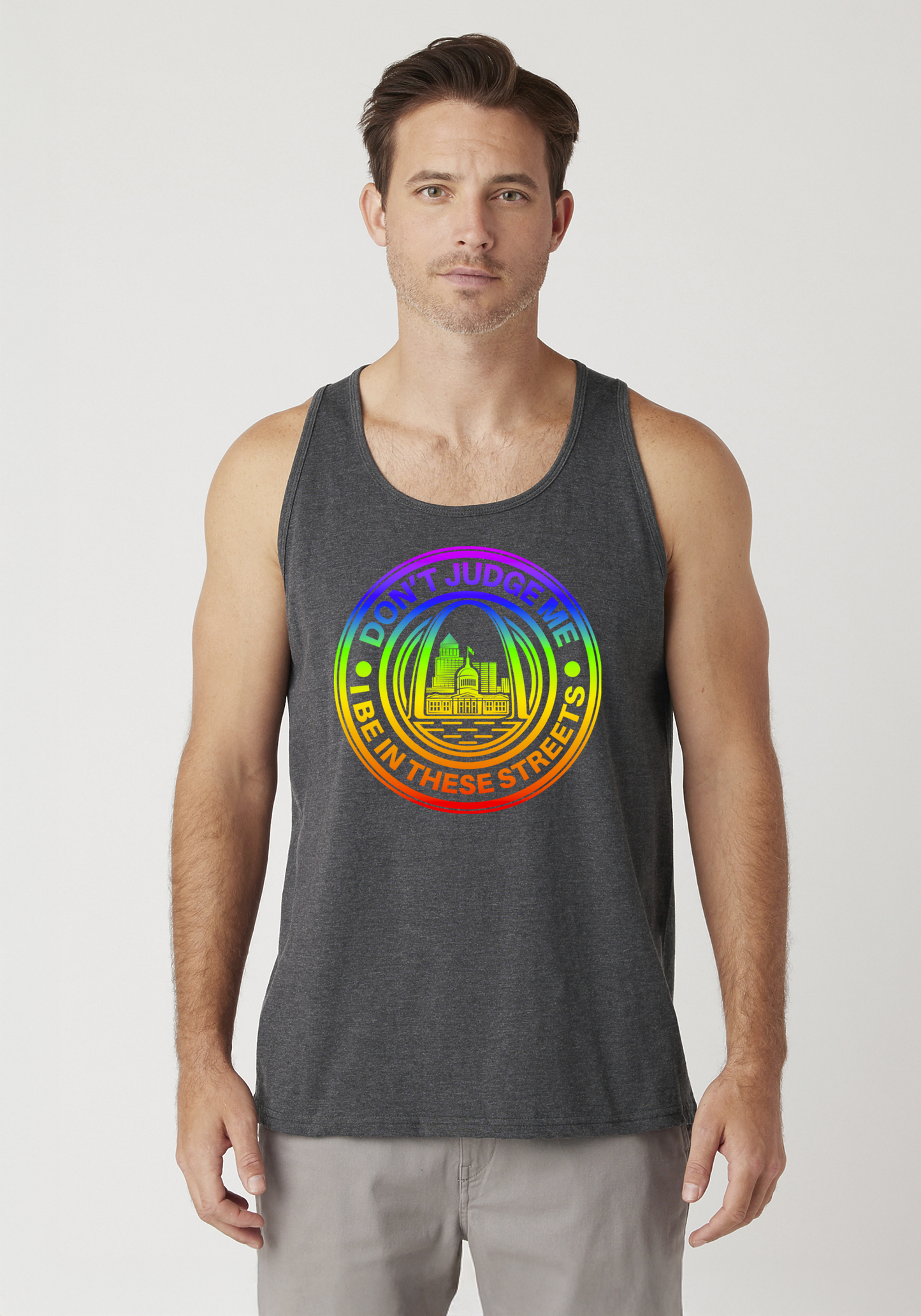 Charcoal Heather Men's Tank Top - The Lou