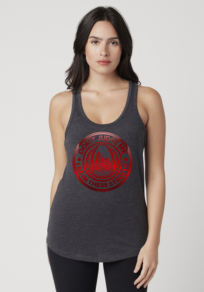 Charcoal Heather Women's Racerback Tank - The Lou