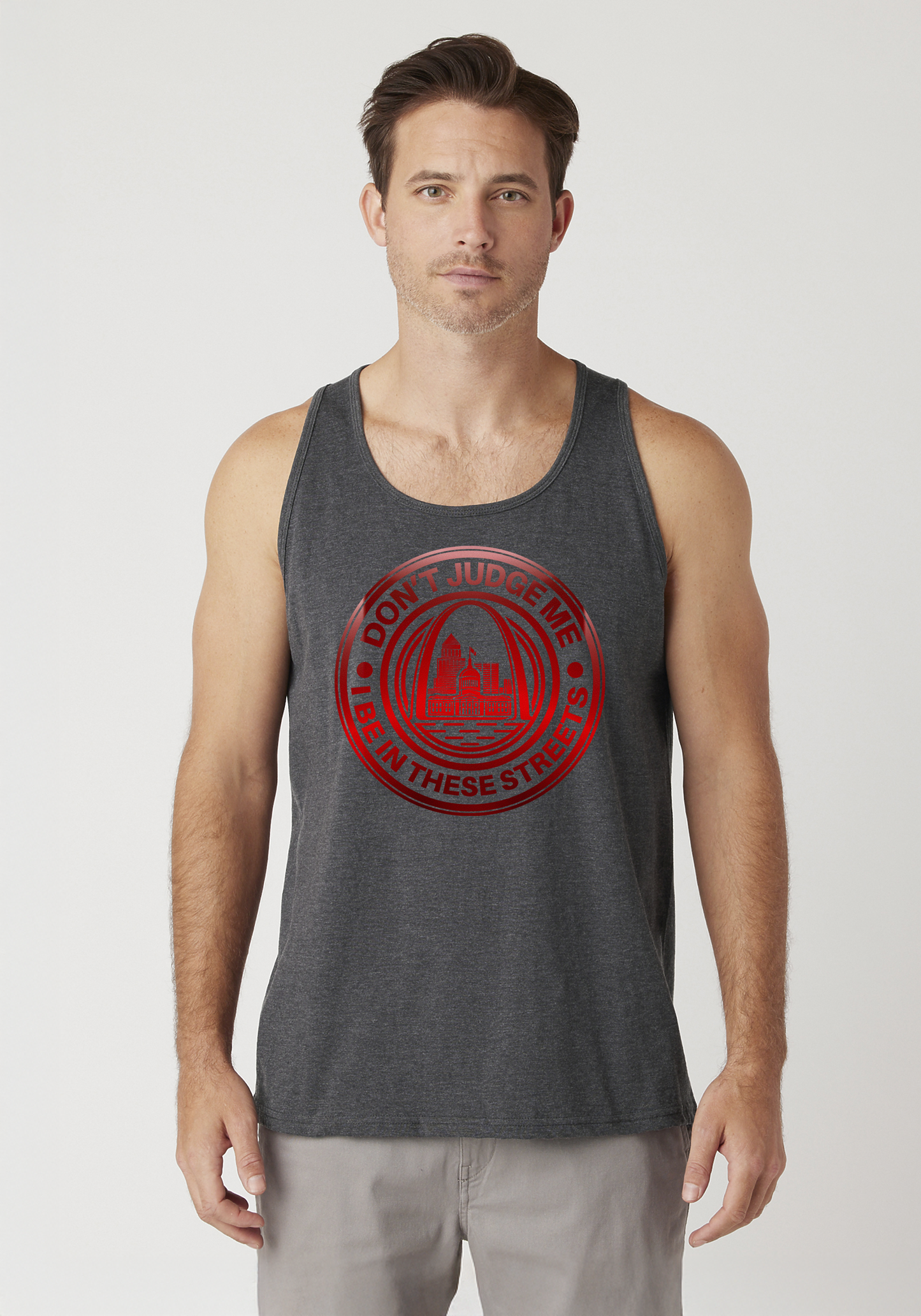 Charcoal Heather Men's Tank Top - The Lou