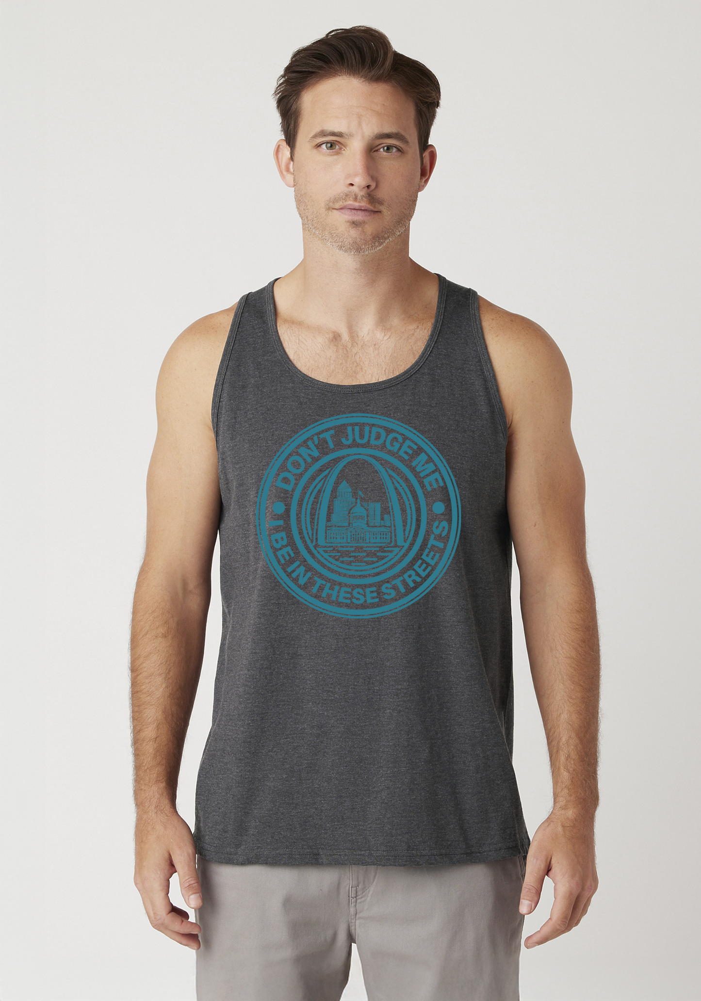 Charcoal Heather Men's Tank Top - The Lou