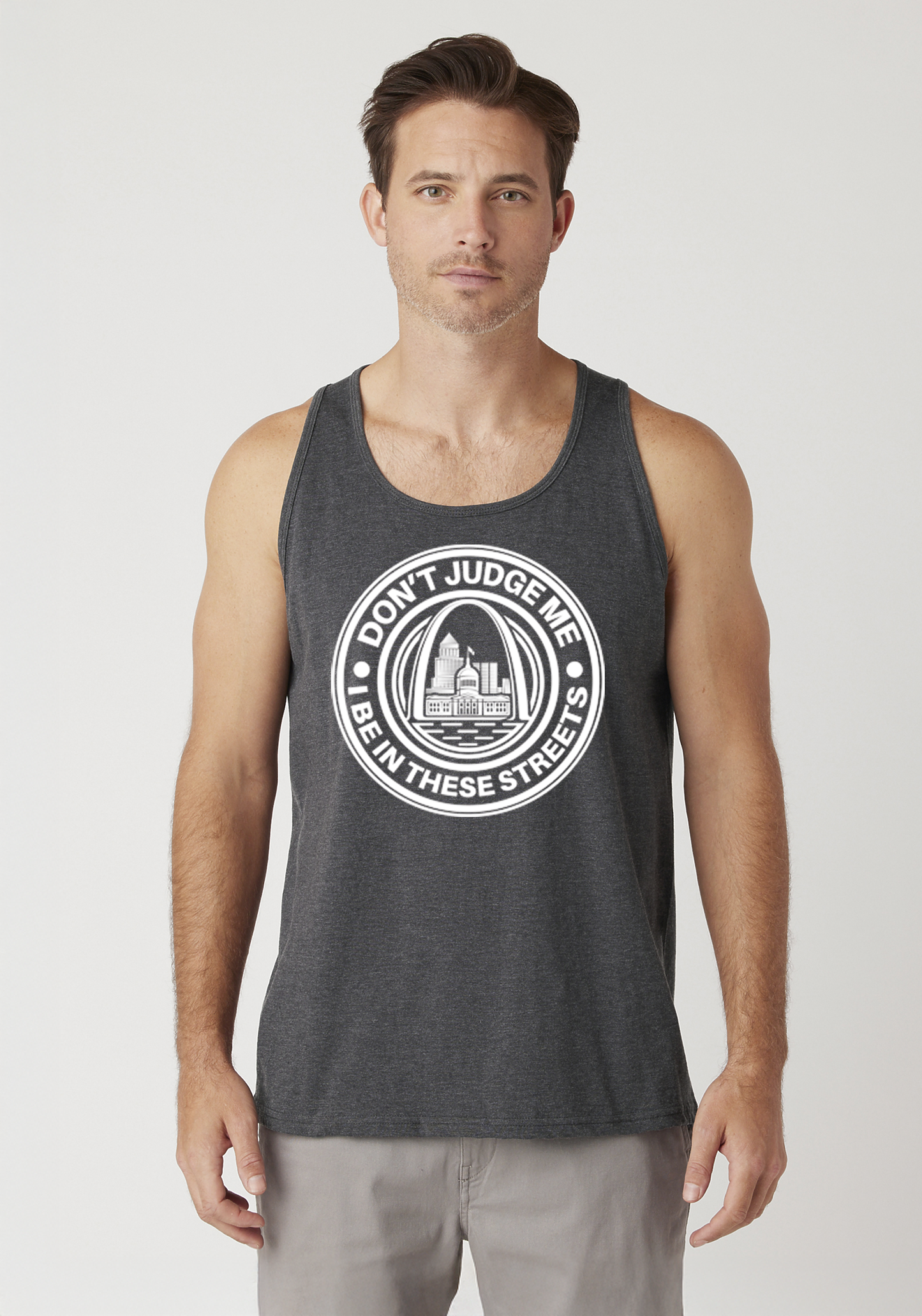 Charcoal Heather Men's Tank Top - The Lou