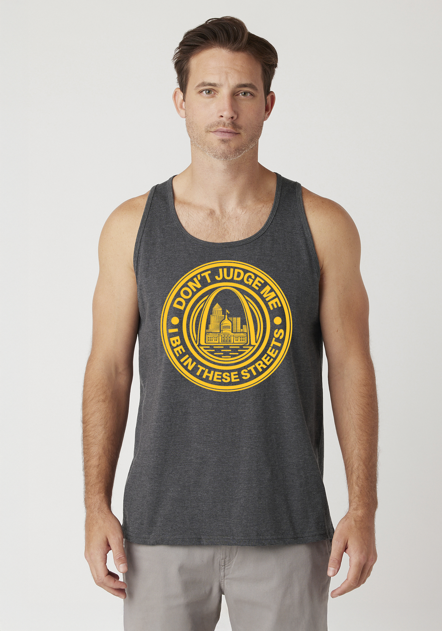Charcoal Heather Men's Tank Top - The Lou