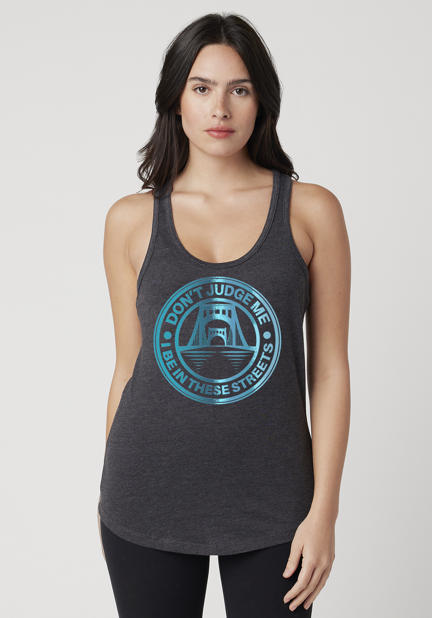 Charcoal Heather Women's Racerback Tank - The Capital