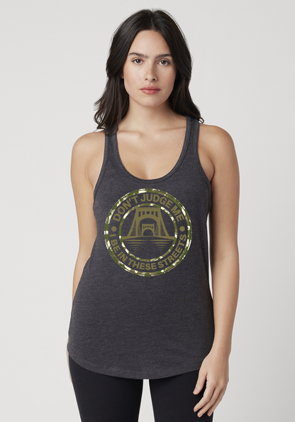 Charcoal Heather Women's Racerback Tank - The Capital
