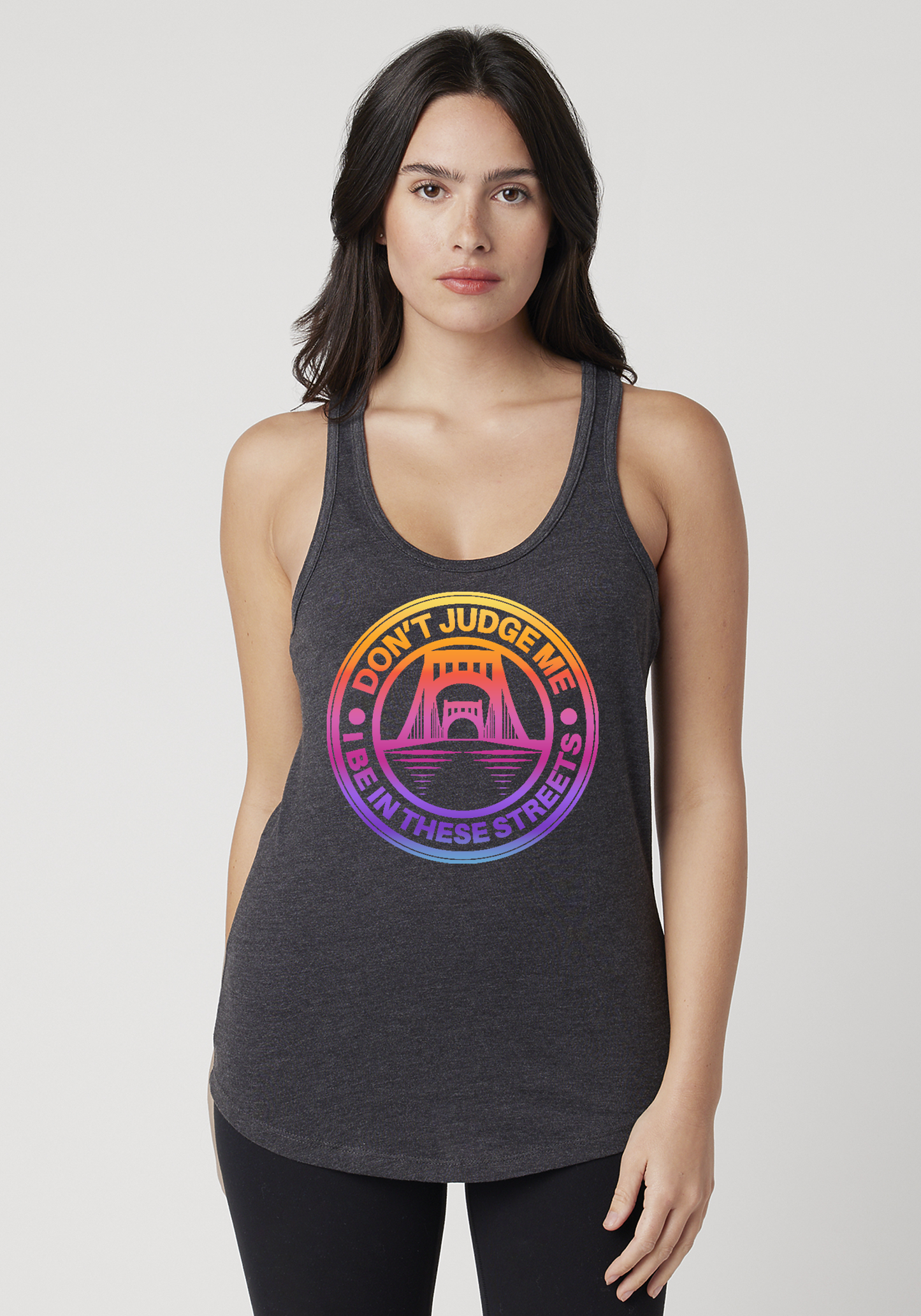 Charcoal Heather Women's Racerback Tank - The Capital
