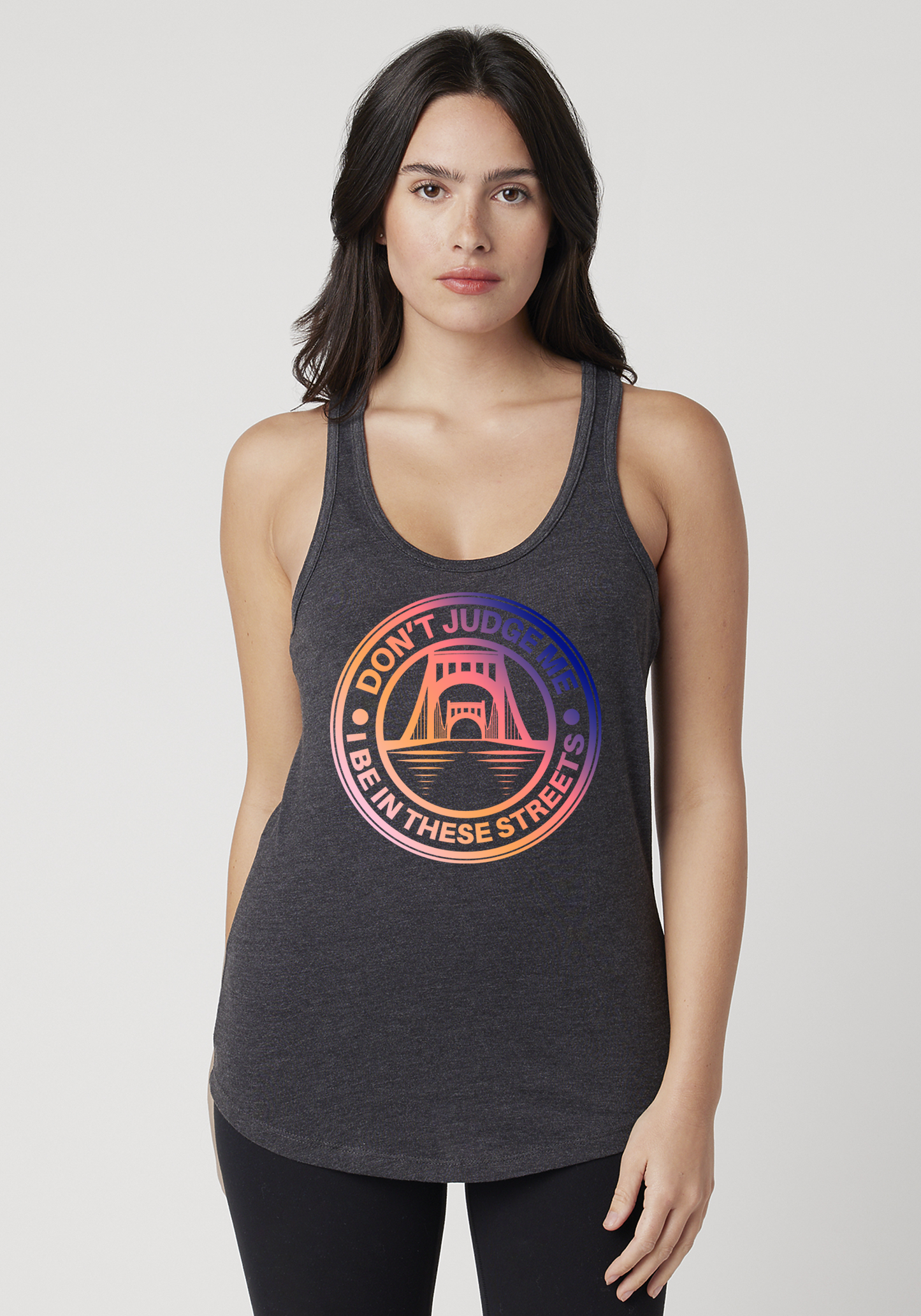 Charcoal Heather Women's Racerback Tank - The Capital