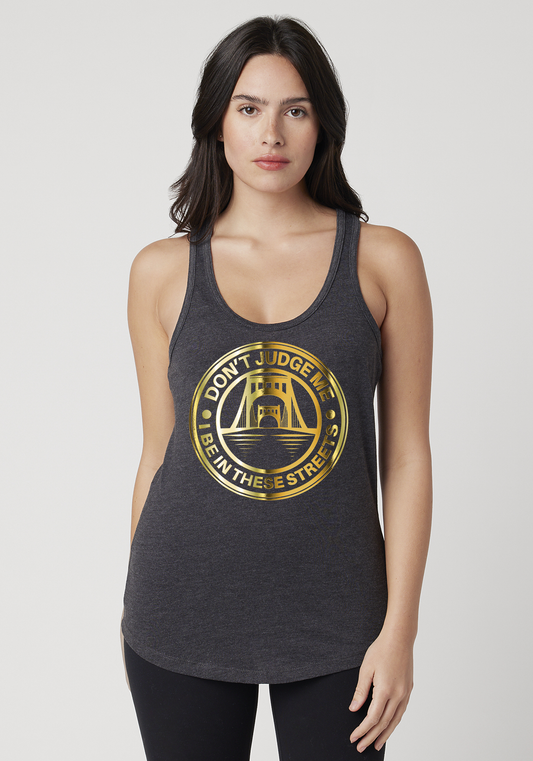Charcoal Heather Women's Racerback Tank - The Capital