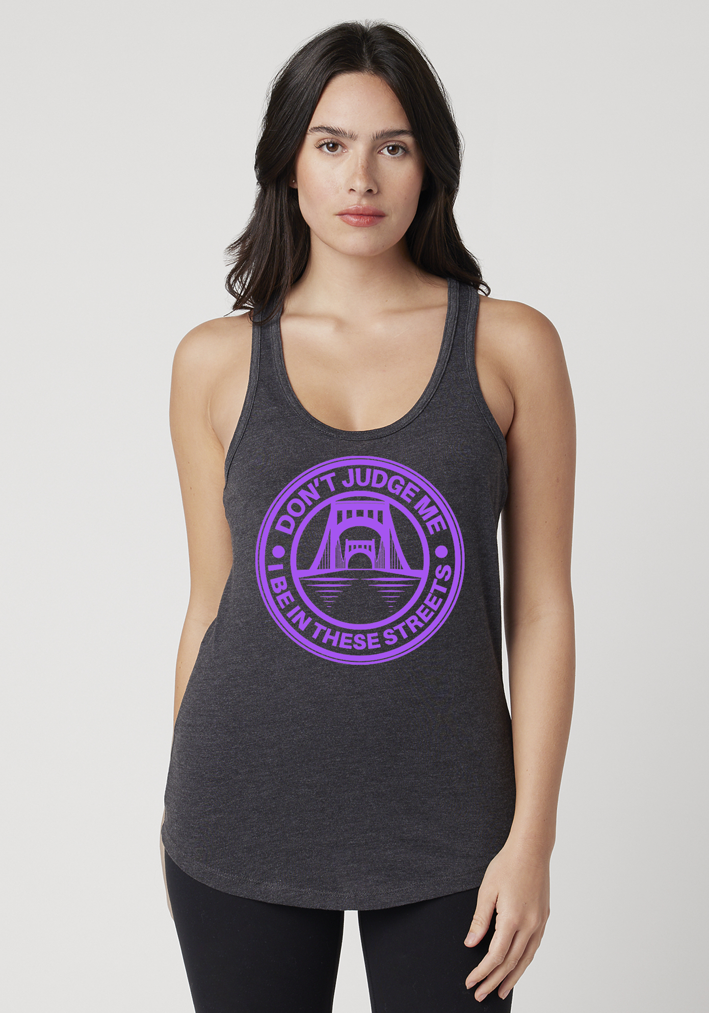Charcoal Heather Women's Racerback Tank - The Capital