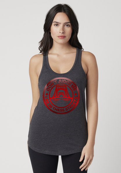 Charcoal Heather Women's Racerback Tank - The Capital