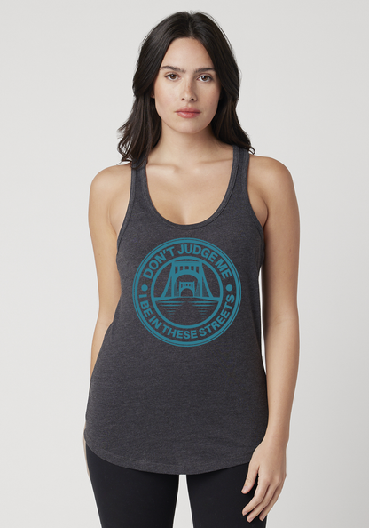 Charcoal Heather Women's Racerback Tank - The Capital