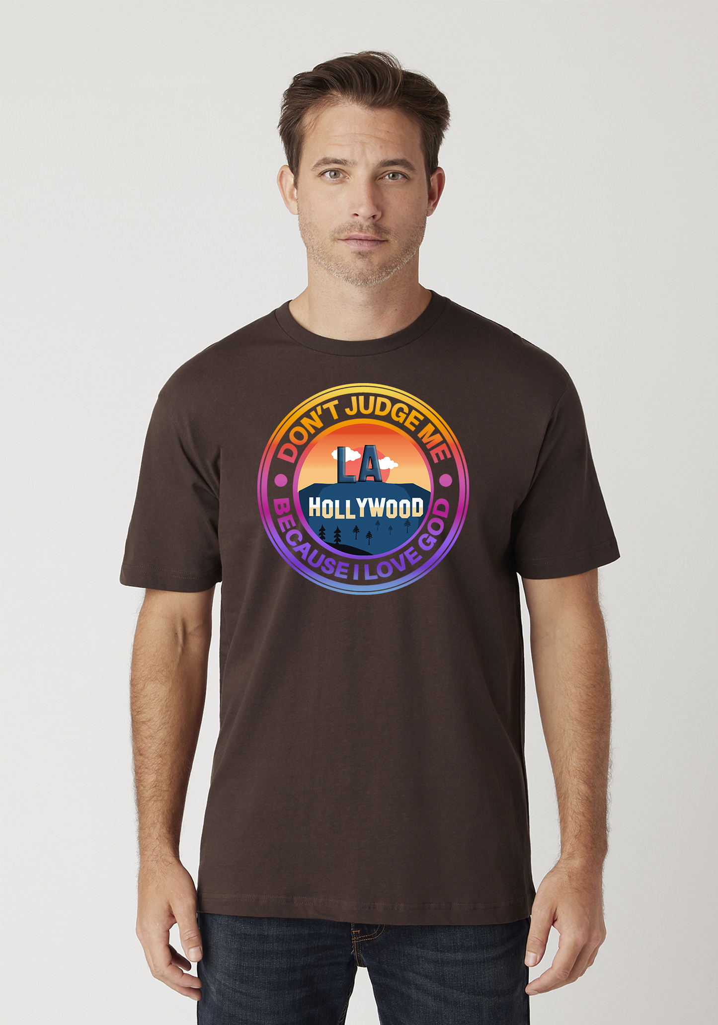 Brown Unisex Faith T-Shirt - Hollywood