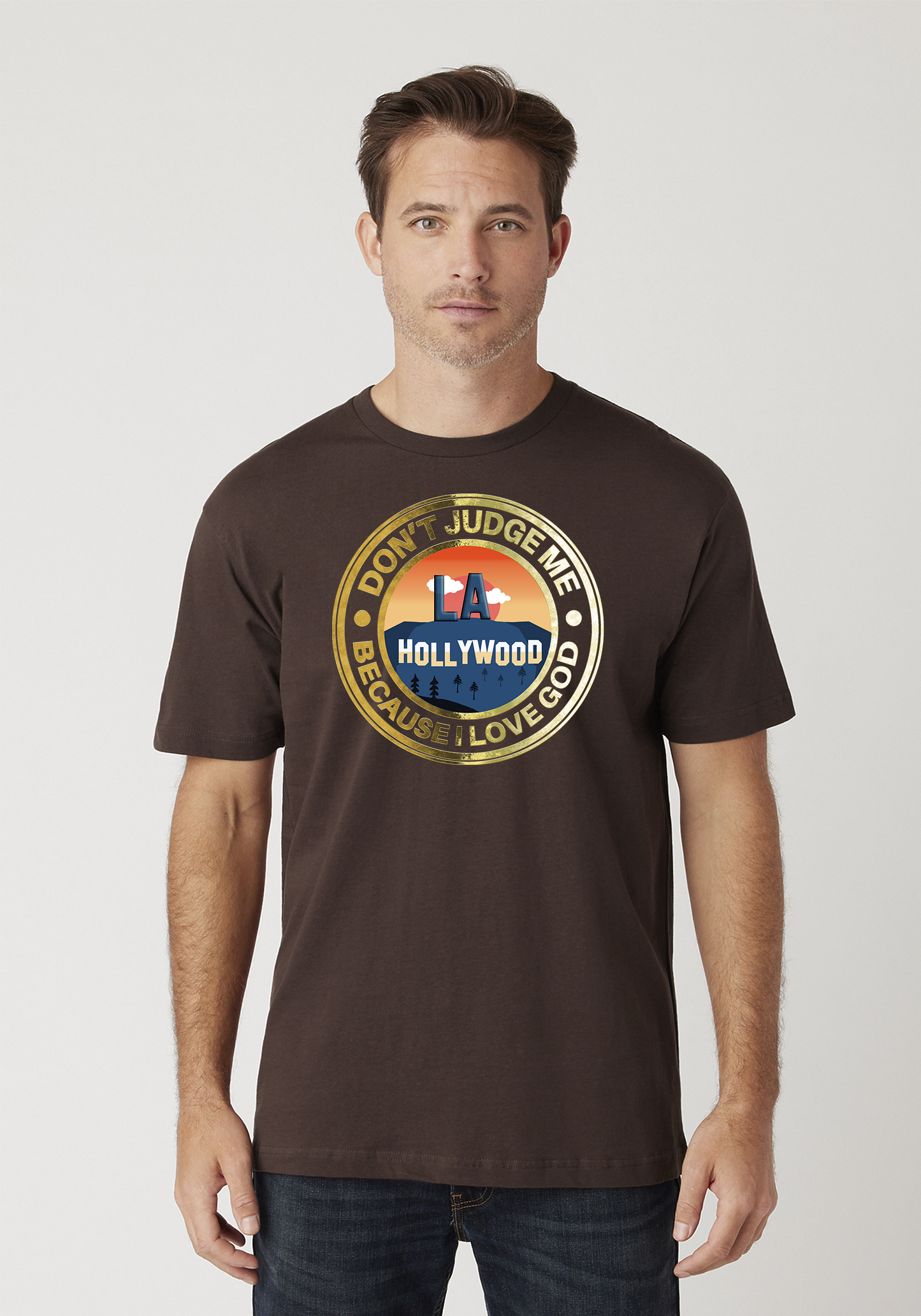 Brown Unisex Faith T-Shirt - Hollywood