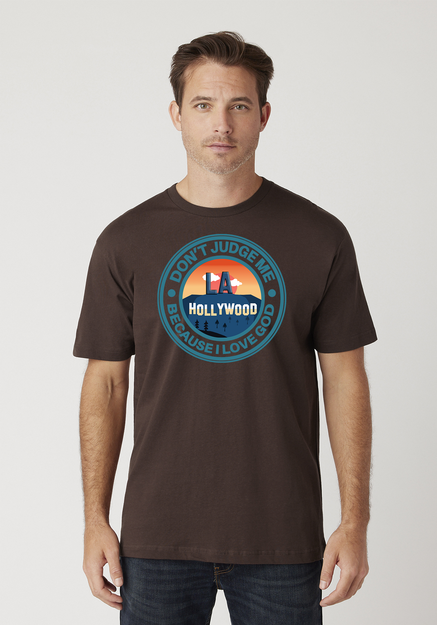 Brown Unisex Faith T-Shirt - Hollywood