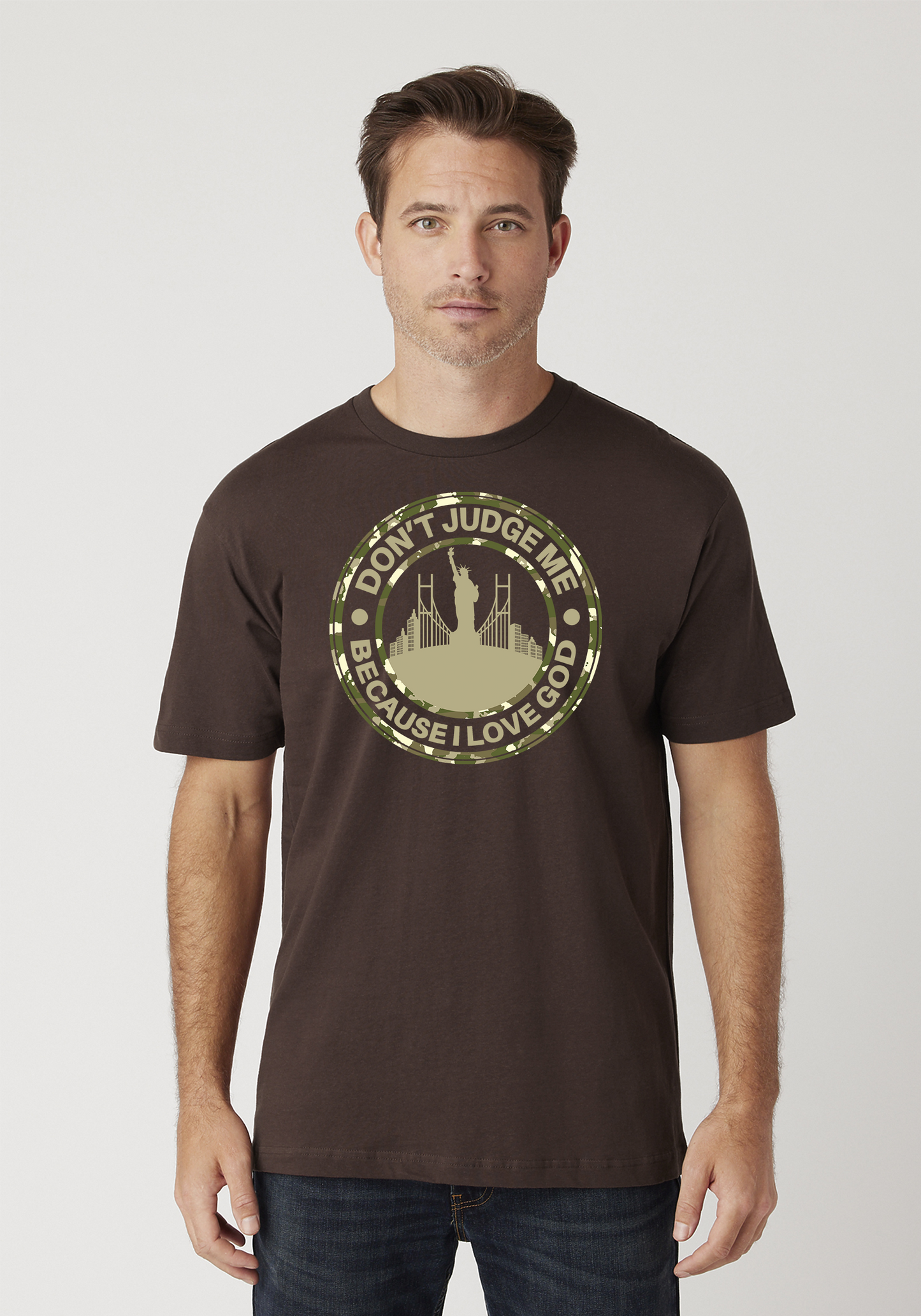 Brown Unisex Faith T-Shirt - The City