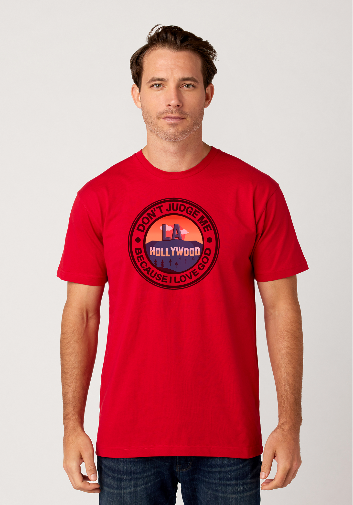 Red – Unisex Faith Tee – Hollywood