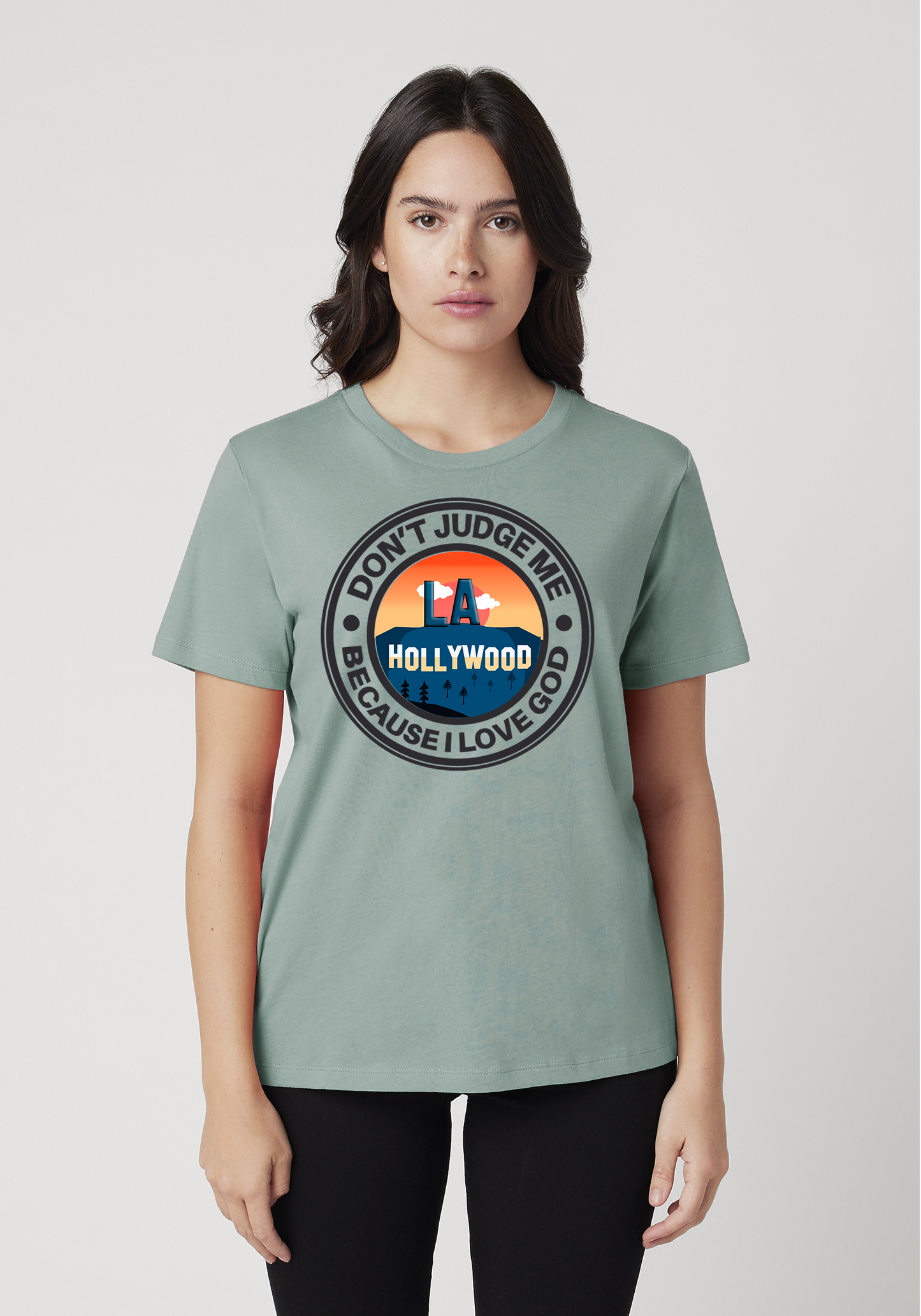 Seafoam Green Unisex Faith T-Shirt - Hollywood