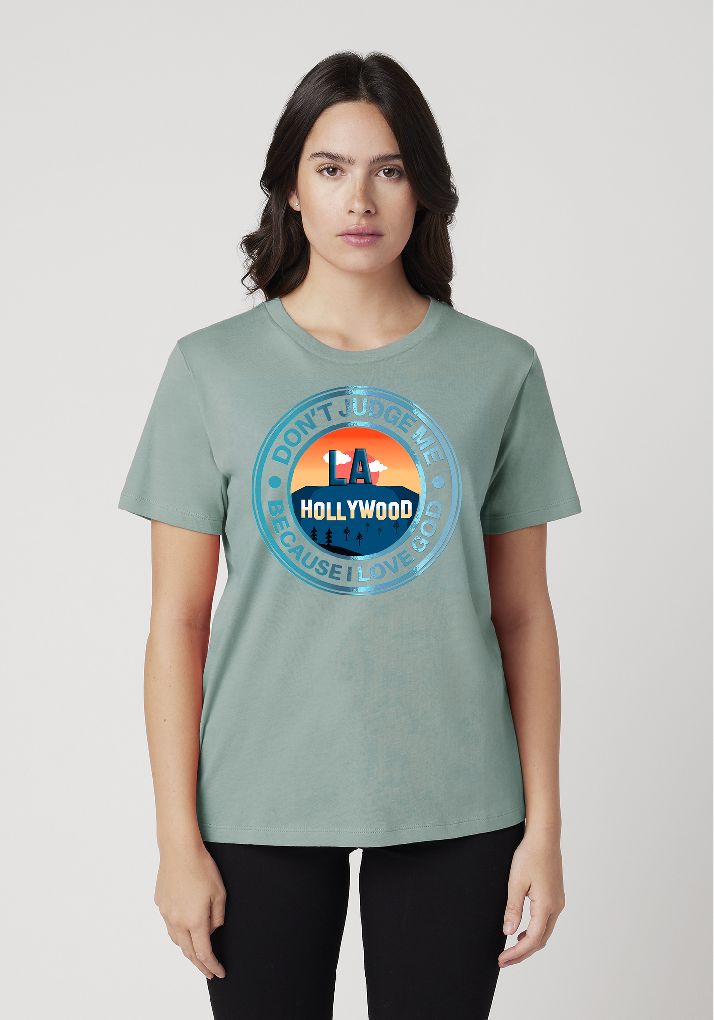 Seafoam Green Unisex Faith T-Shirt - Hollywood