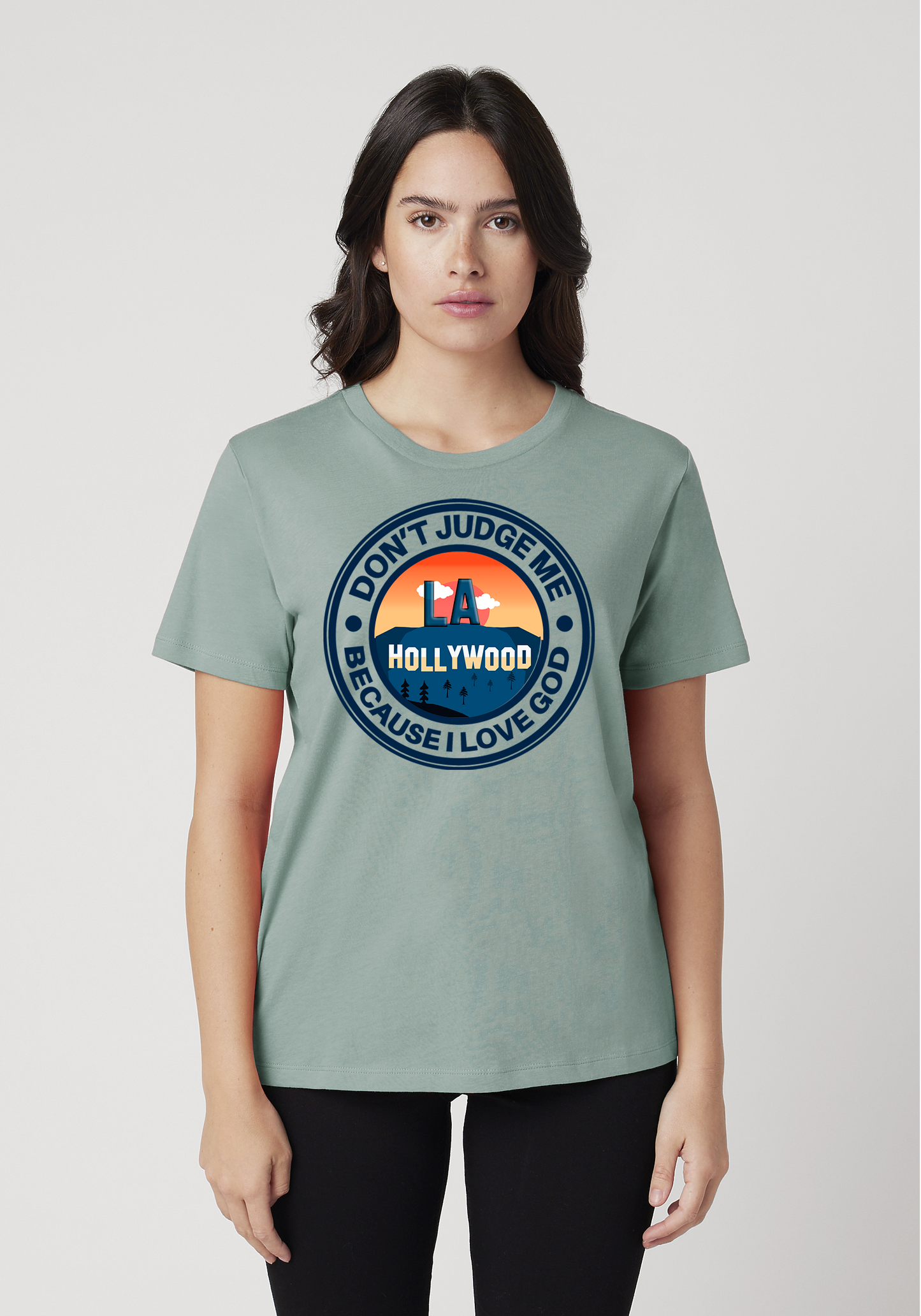 Seafoam Green Unisex Faith T-Shirt - Hollywood