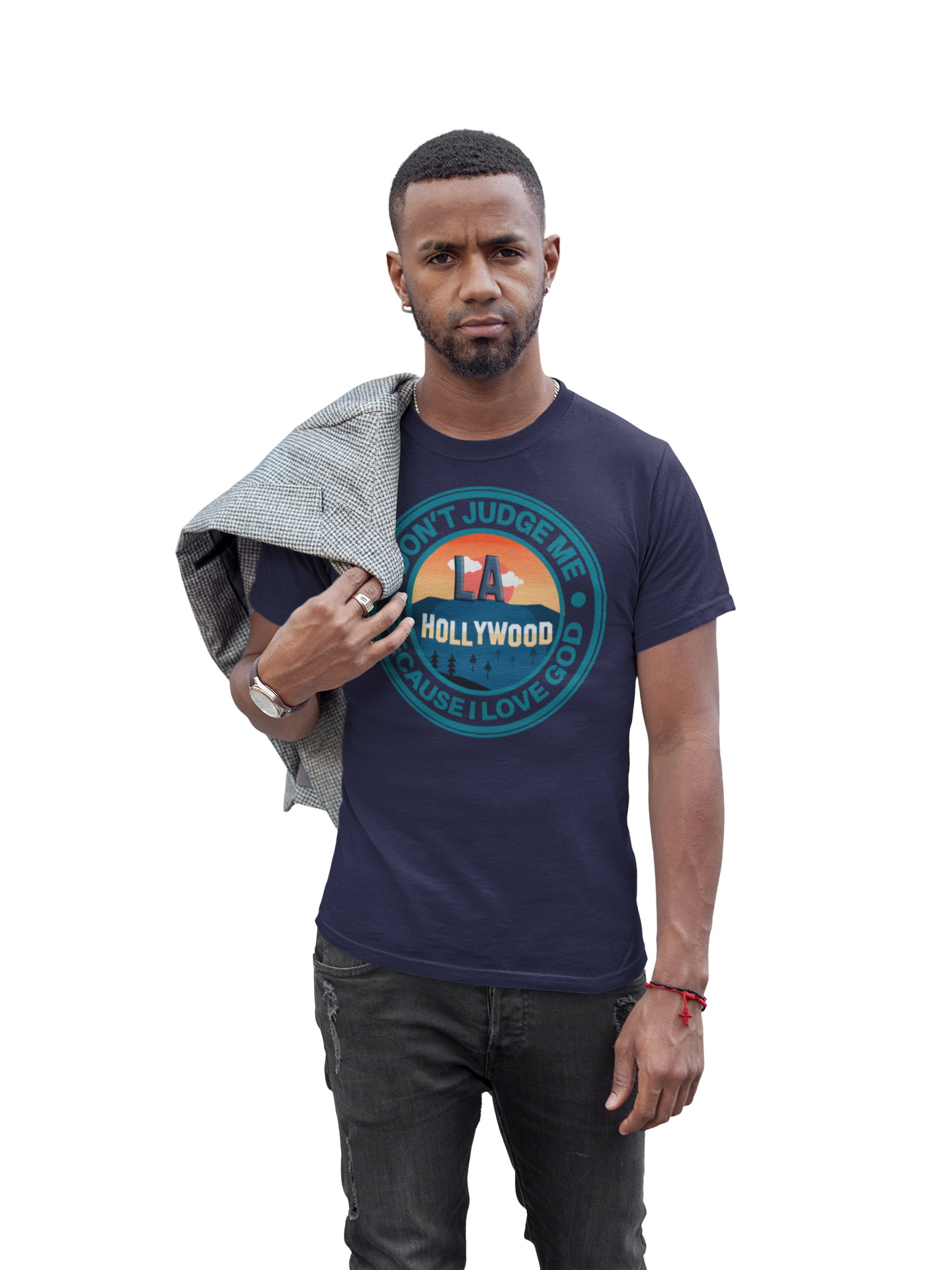 Navy - Unisex Faith Tee – Hollywood