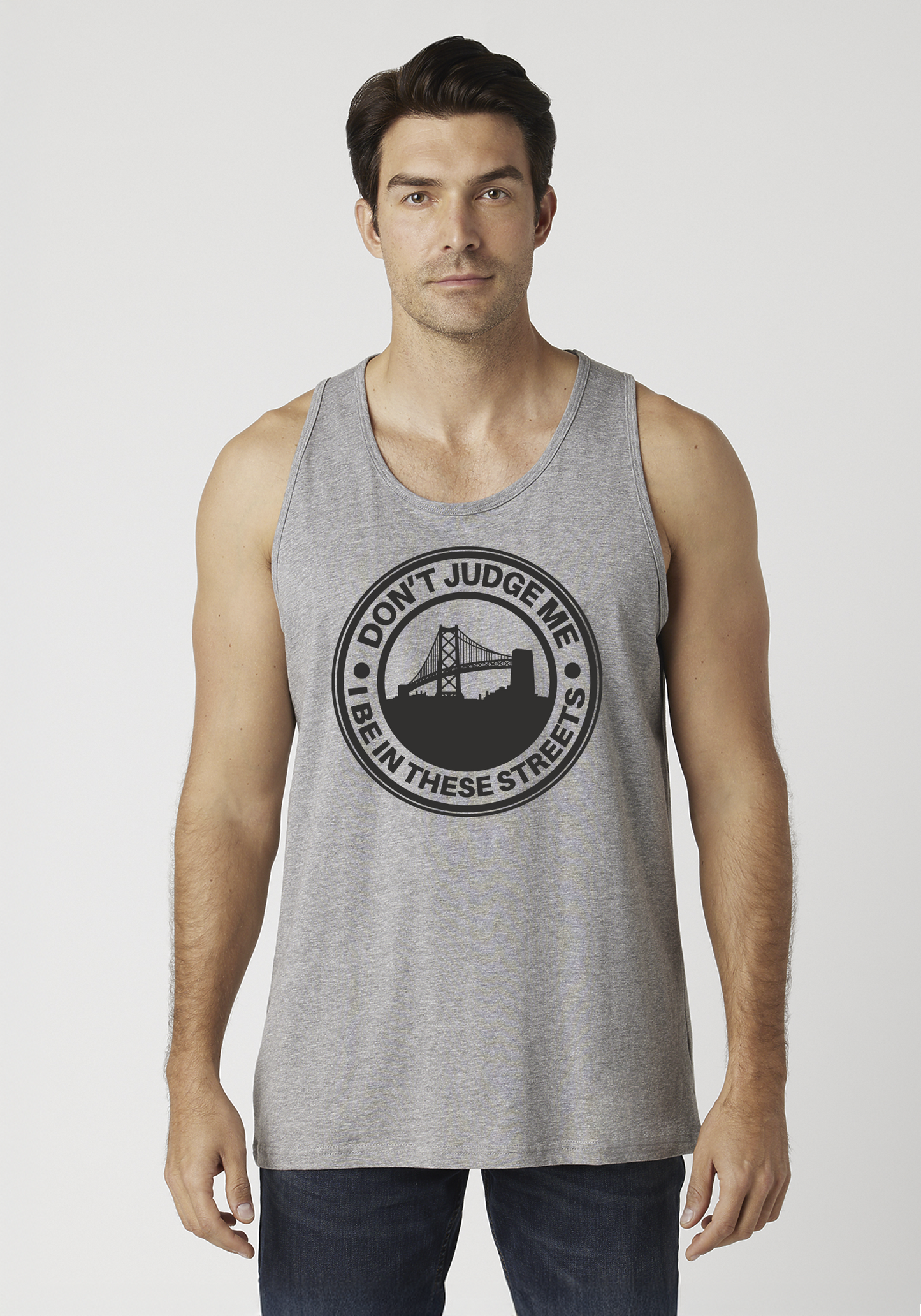 Heather Gray Men's Tank Top - The Town