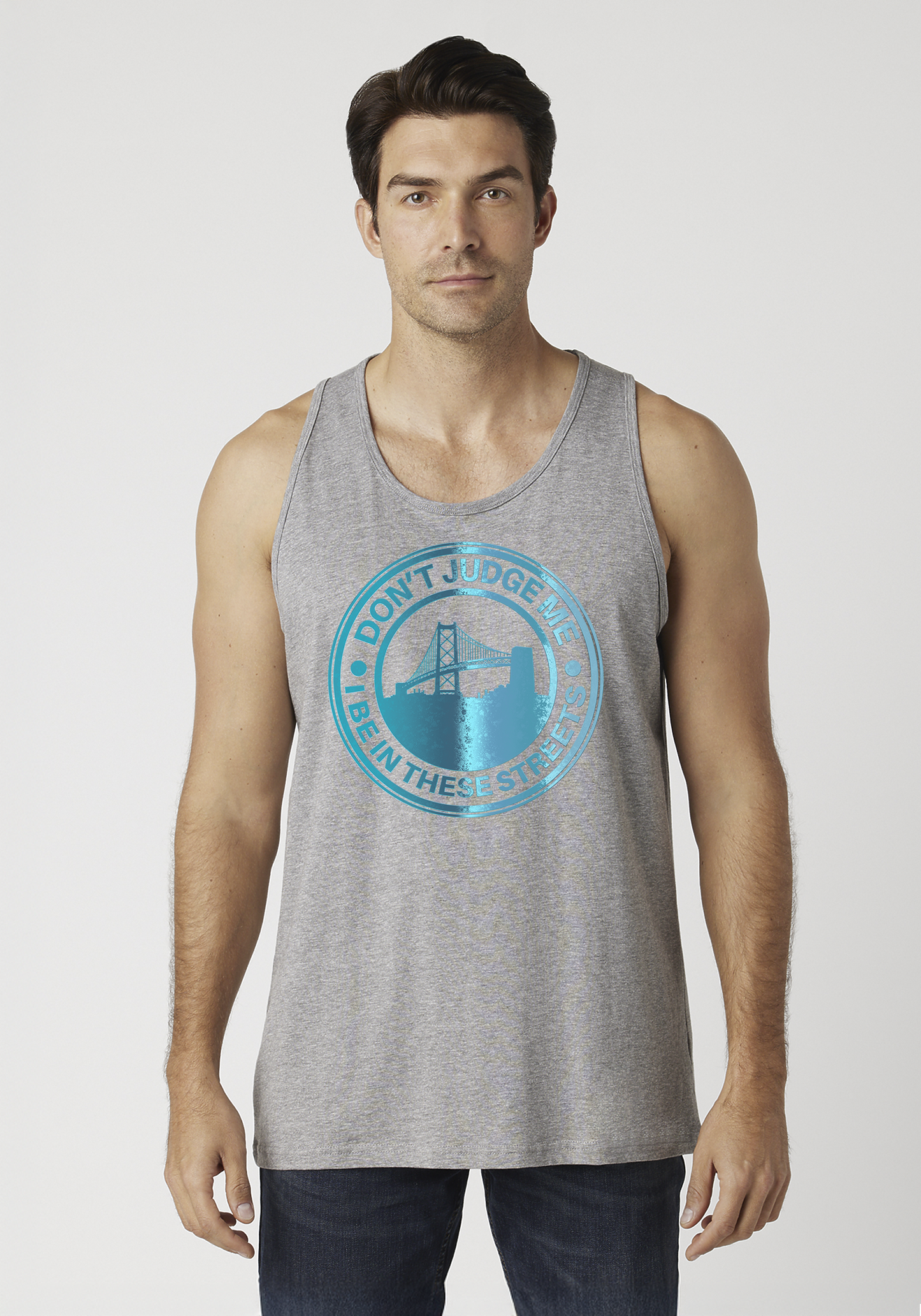 Heather Gray Men's Tank Top - The Town