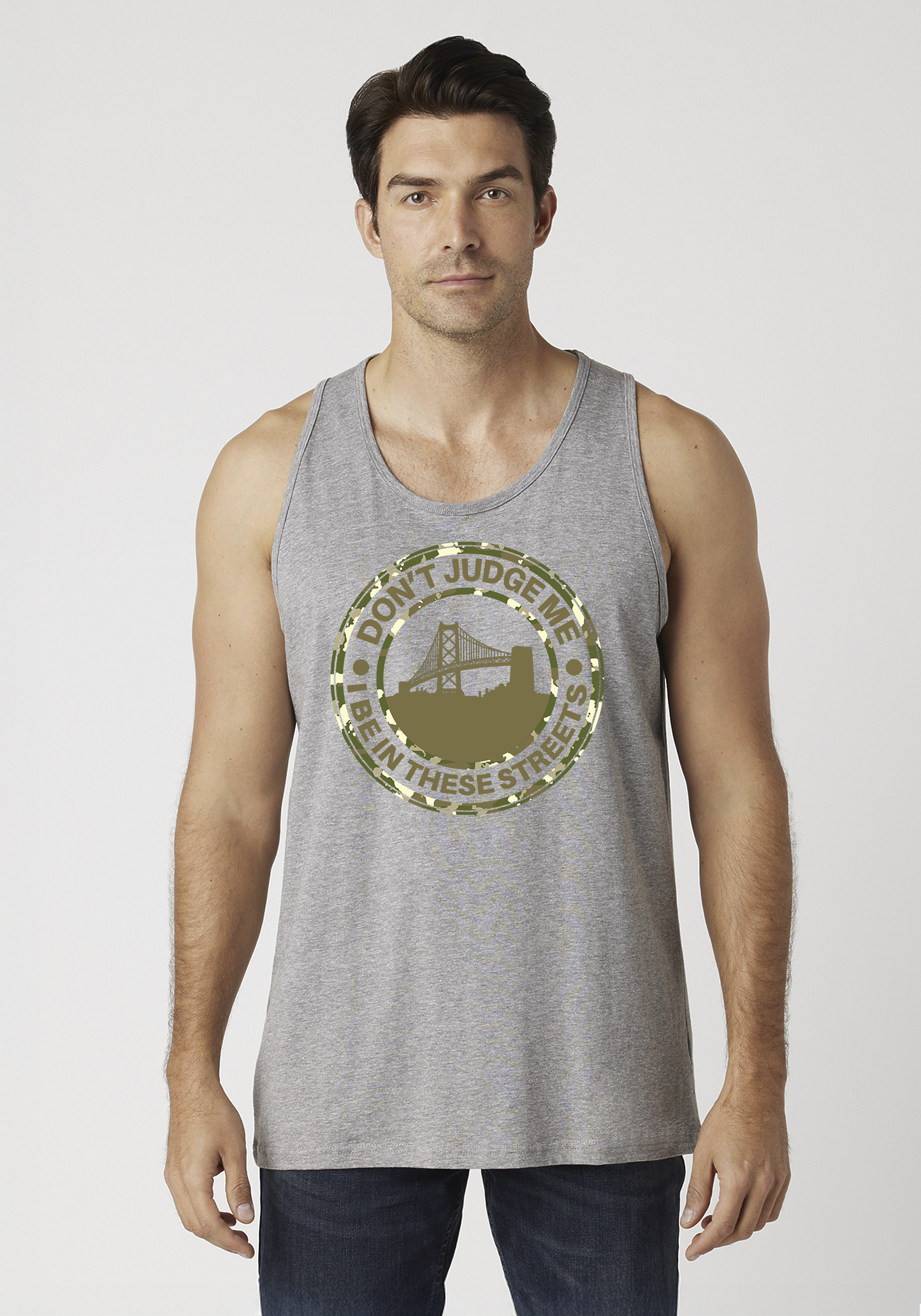 Heather Gray Men's Tank Top - The Town