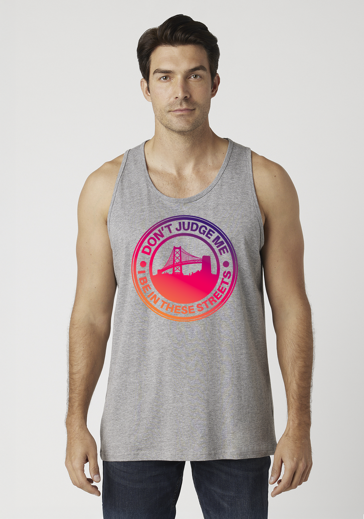 Heather Gray Men's Tank Top - The Town