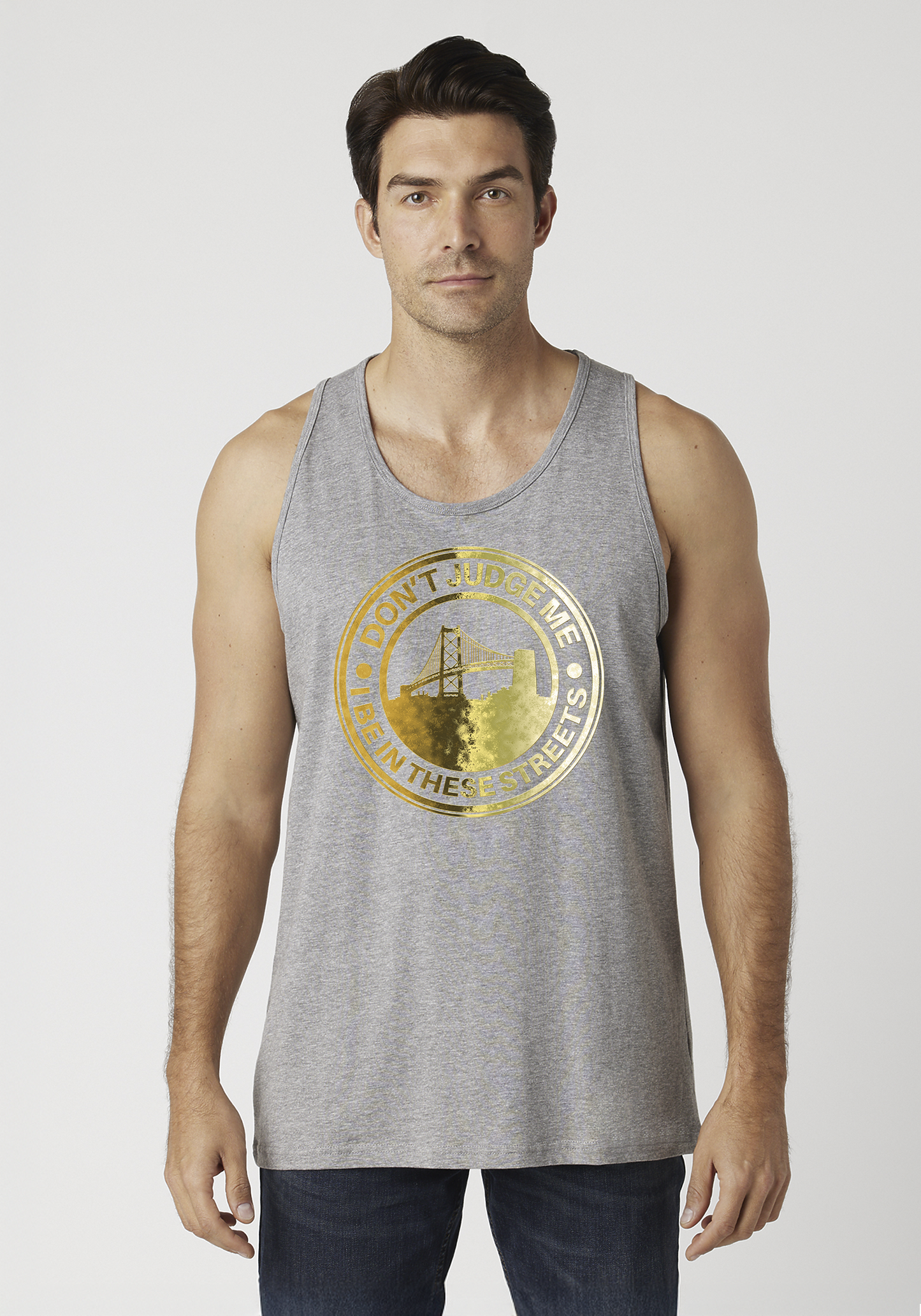 Heather Gray Men's Tank Top - The Town
