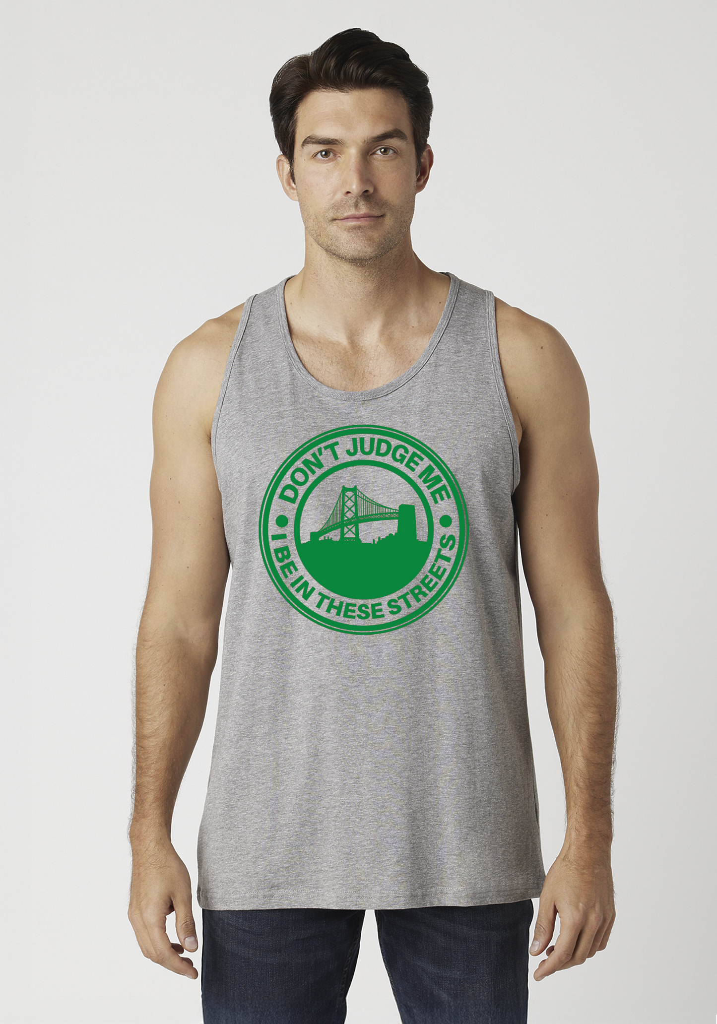 Heather Gray Men's Tank Top - The Town