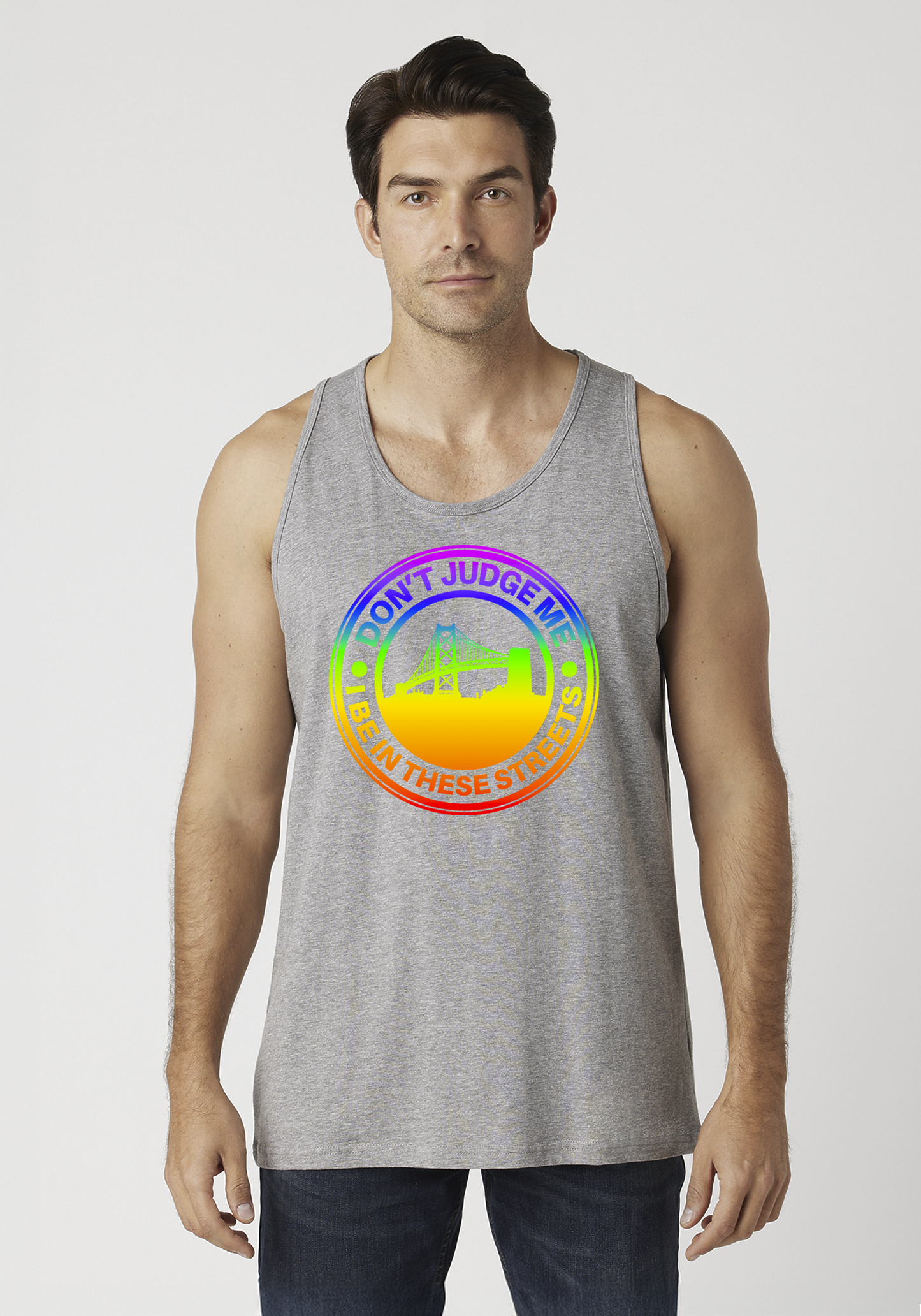 Heather Gray Men's Tank Top - The Town