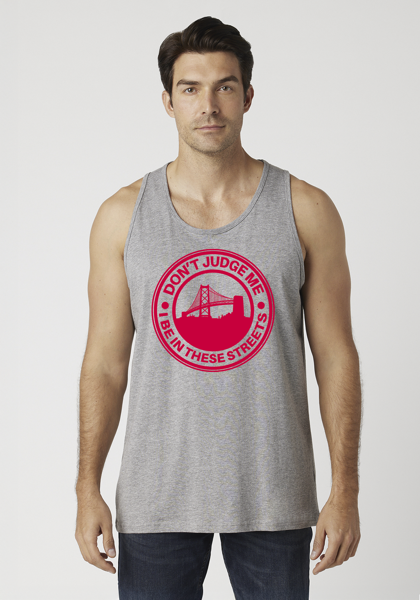 Heather Gray Men's Tank Top - The Town